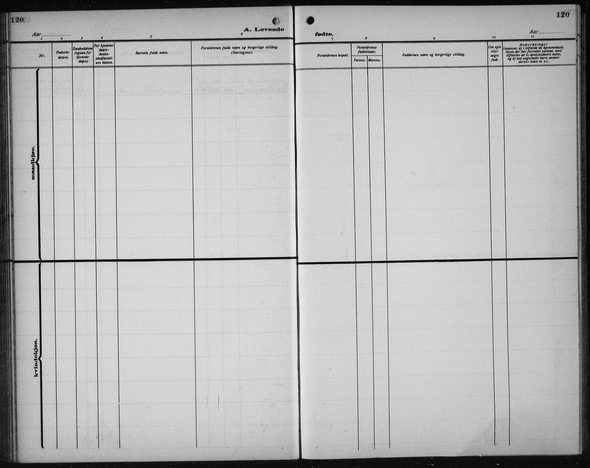 Solum kirkebøker, AV/SAKO-A-306/G/Ga/L0010: Parish register (copy) no. I 10, 1921-1937, p. 120