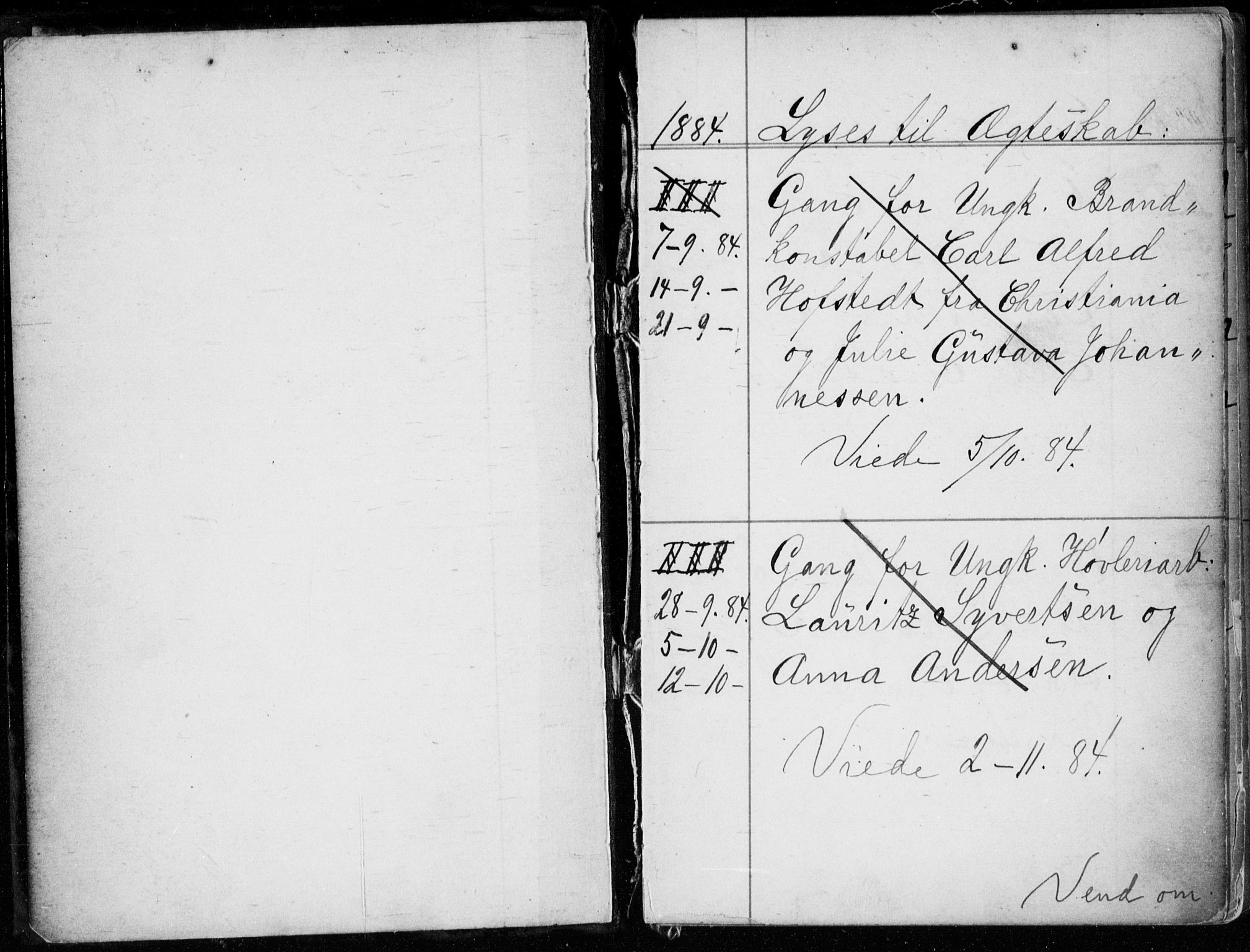 Strømsø kirkebøker, AV/SAKO-A-246/H/Ha/L0007: Banns register no. 7, 1884-1896