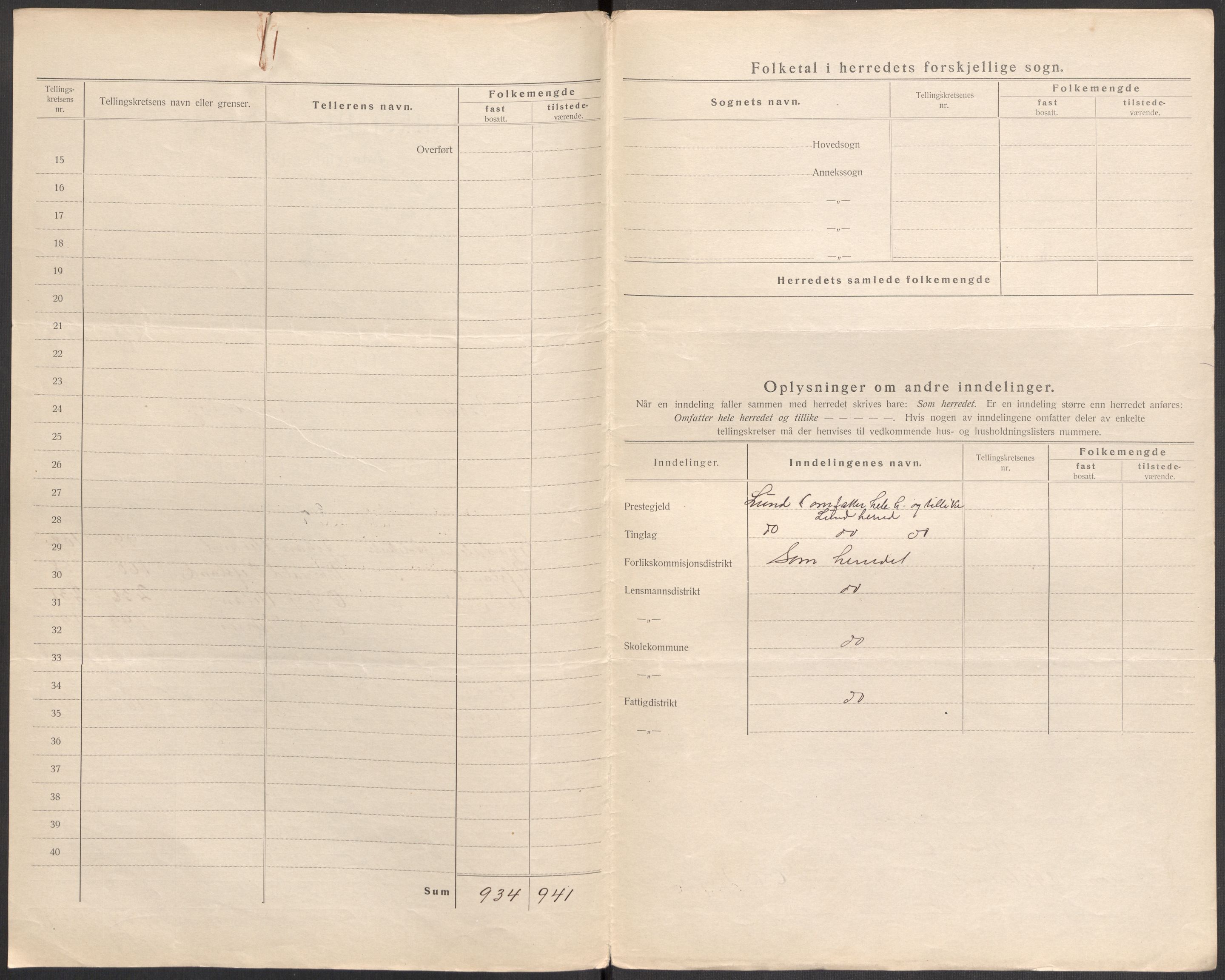 SAST, 1920 census for Heskestad, 1920, p. 4