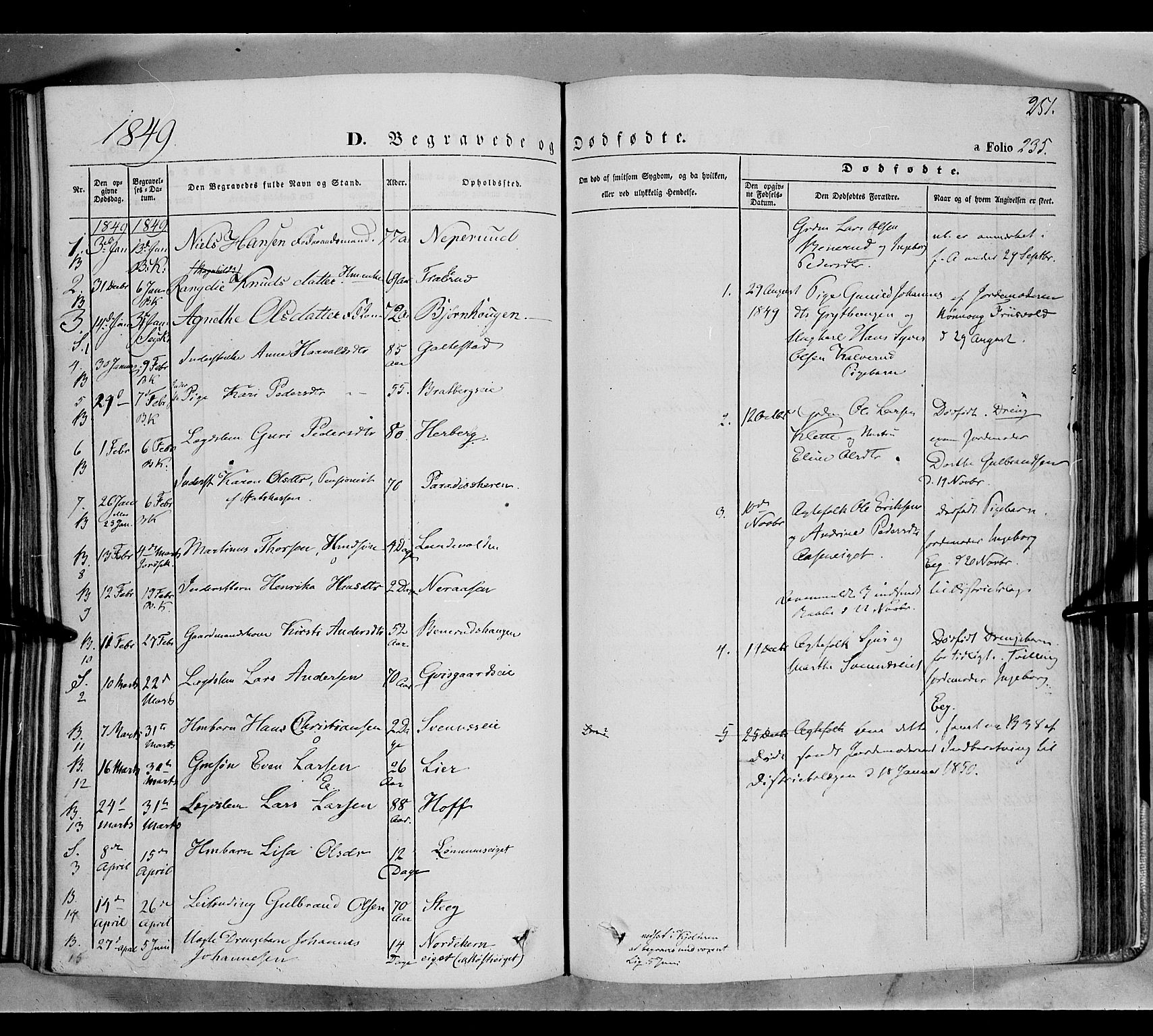 Biri prestekontor, SAH/PREST-096/H/Ha/Haa/L0005: Parish register (official) no. 5, 1843-1854, p. 251