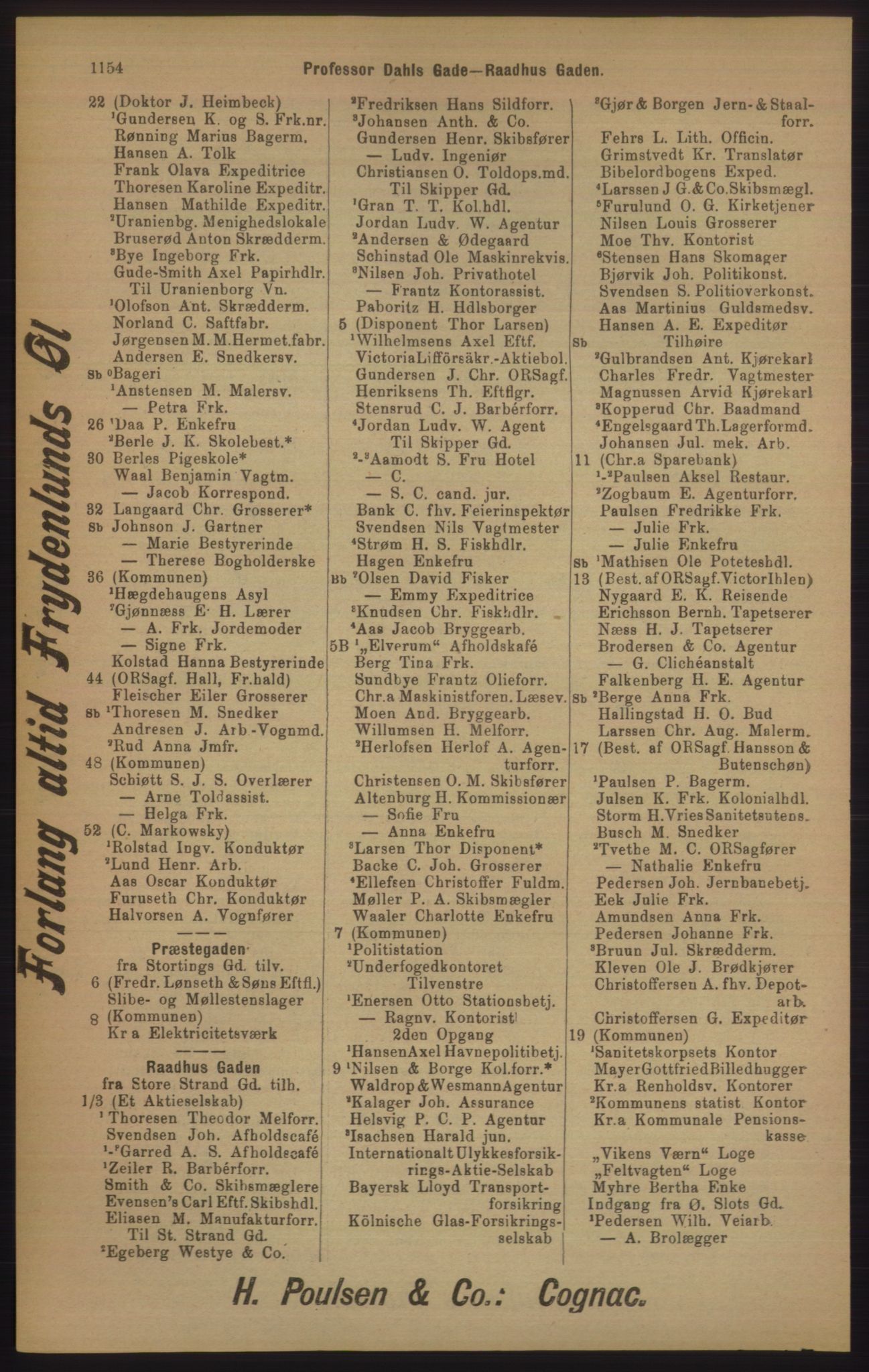 Kristiania/Oslo adressebok, PUBL/-, 1905, p. 1154
