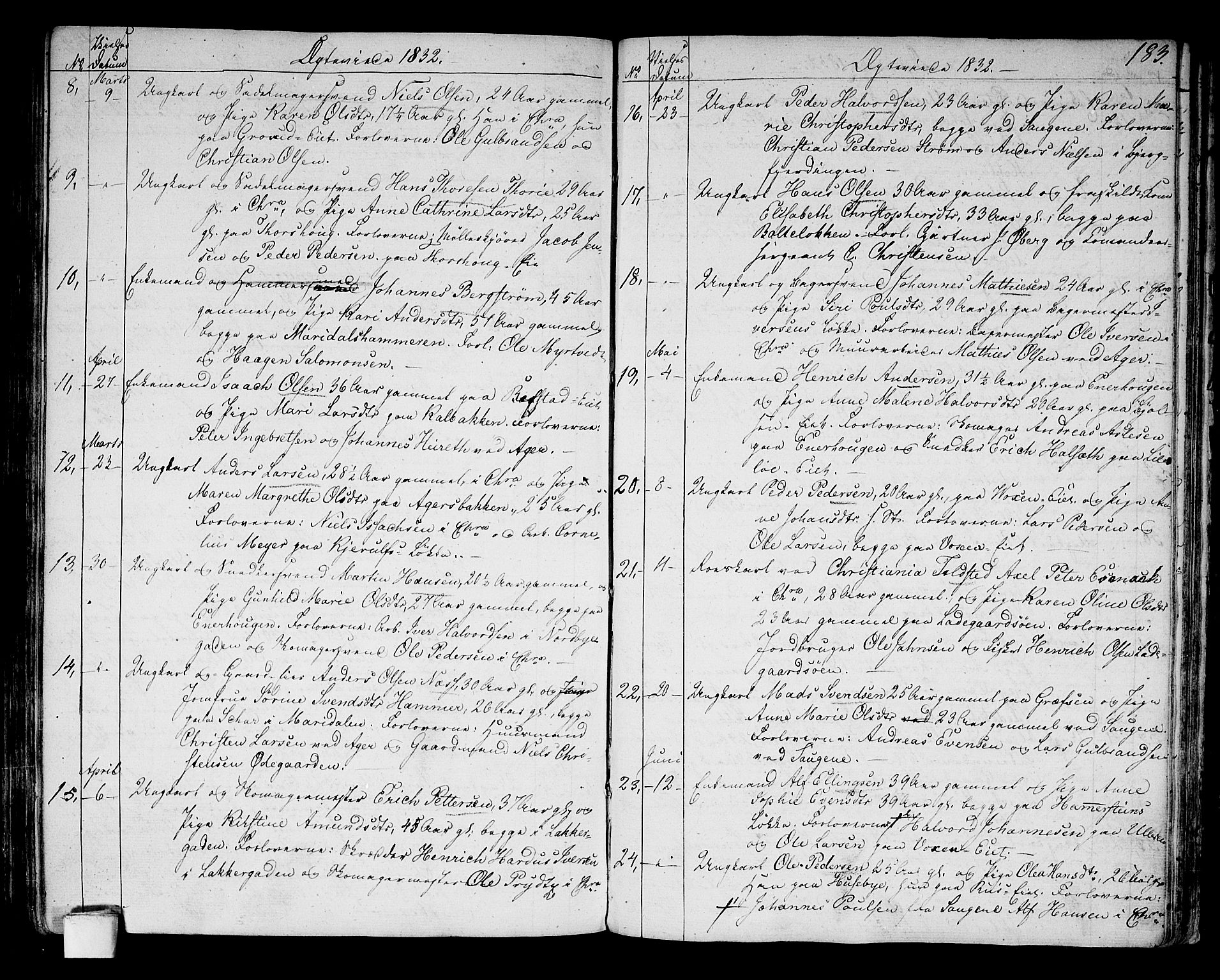 Aker prestekontor kirkebøker, AV/SAO-A-10861/G/L0006: Parish register (copy) no. 6, 1830-1838, p. 183