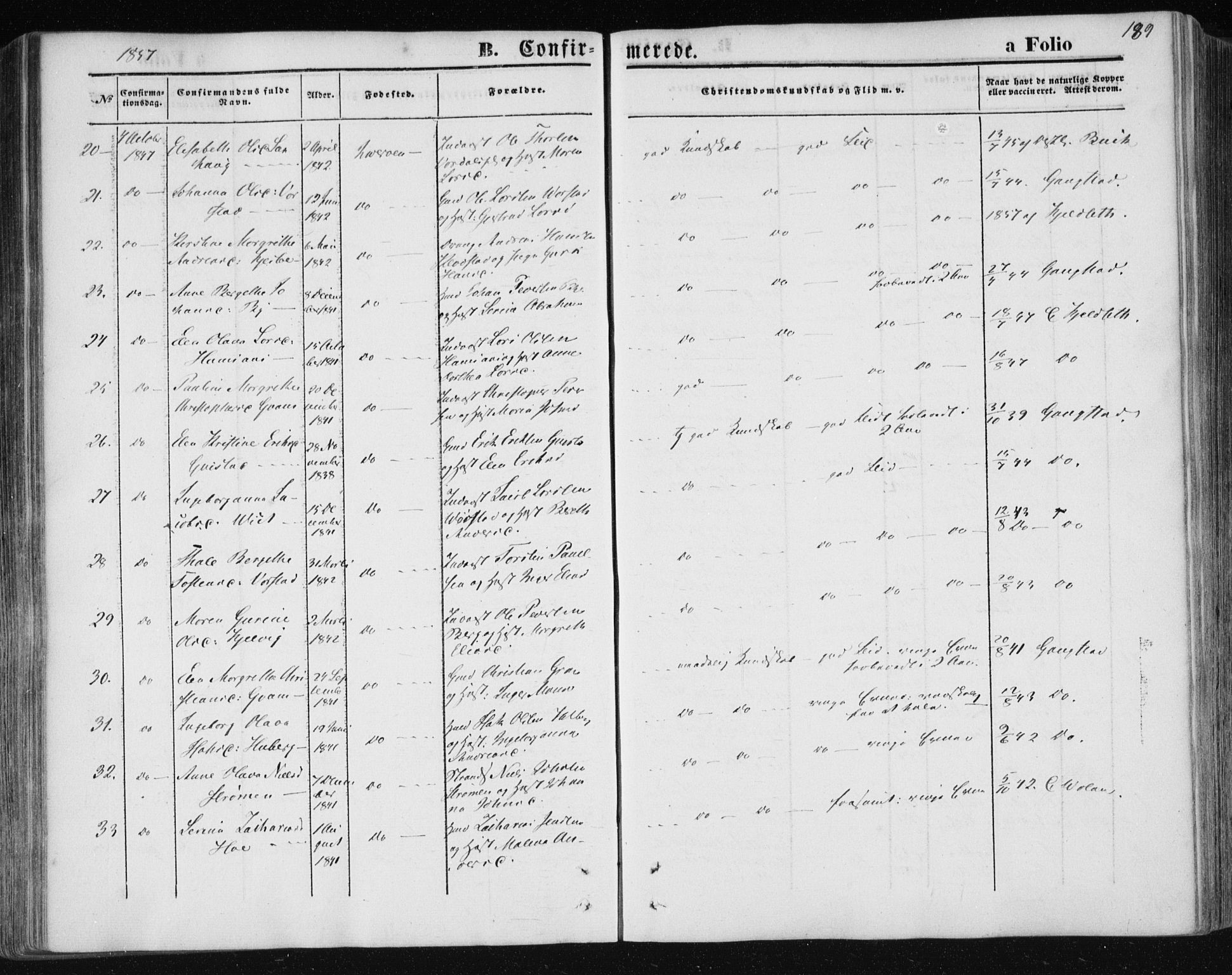 Ministerialprotokoller, klokkerbøker og fødselsregistre - Nord-Trøndelag, AV/SAT-A-1458/730/L0283: Parish register (official) no. 730A08, 1855-1865, p. 189