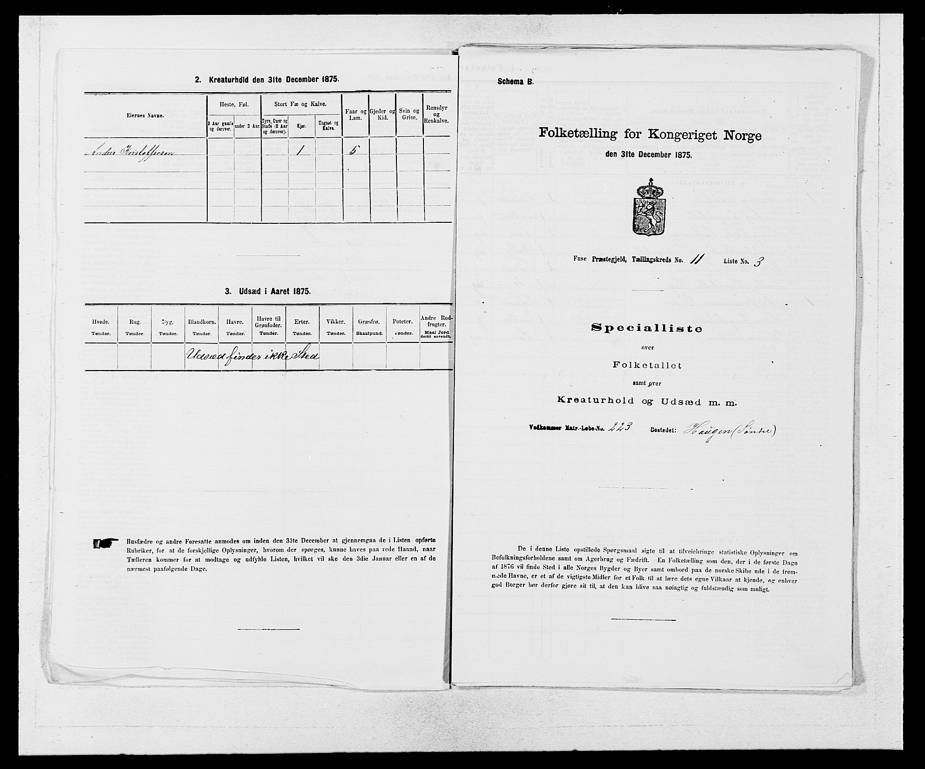 SAB, 1875 census for 1241P Fusa, 1875, p. 776