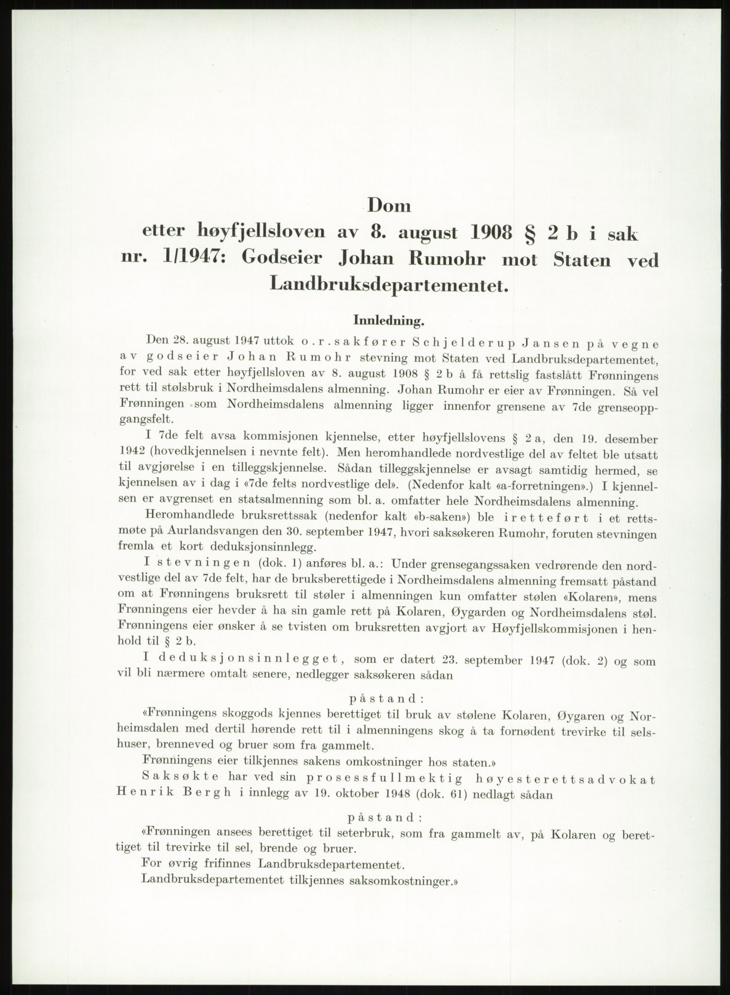 Høyfjellskommisjonen, RA/S-1546/X/Xa/L0001: Nr. 1-33, 1909-1953, p. 3287
