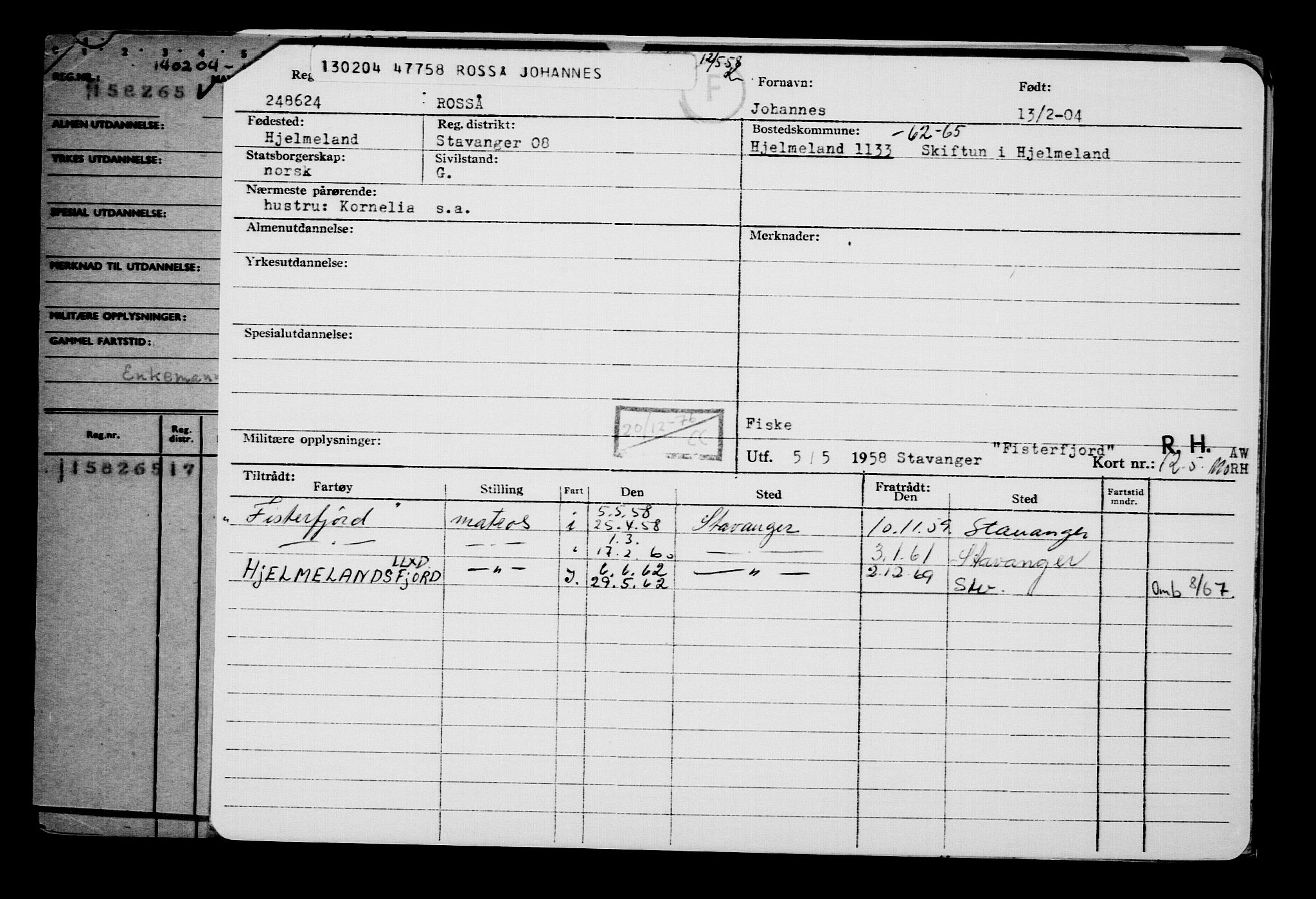 Direktoratet for sjømenn, AV/RA-S-3545/G/Gb/L0052: Hovedkort, 1904, p. 423