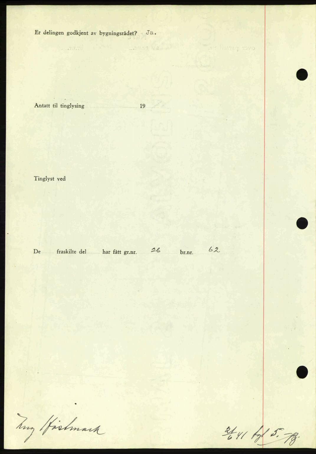 Romsdal sorenskriveri, AV/SAT-A-4149/1/2/2C: Mortgage book no. A10, 1941-1941, Diary no: : 1017/1941