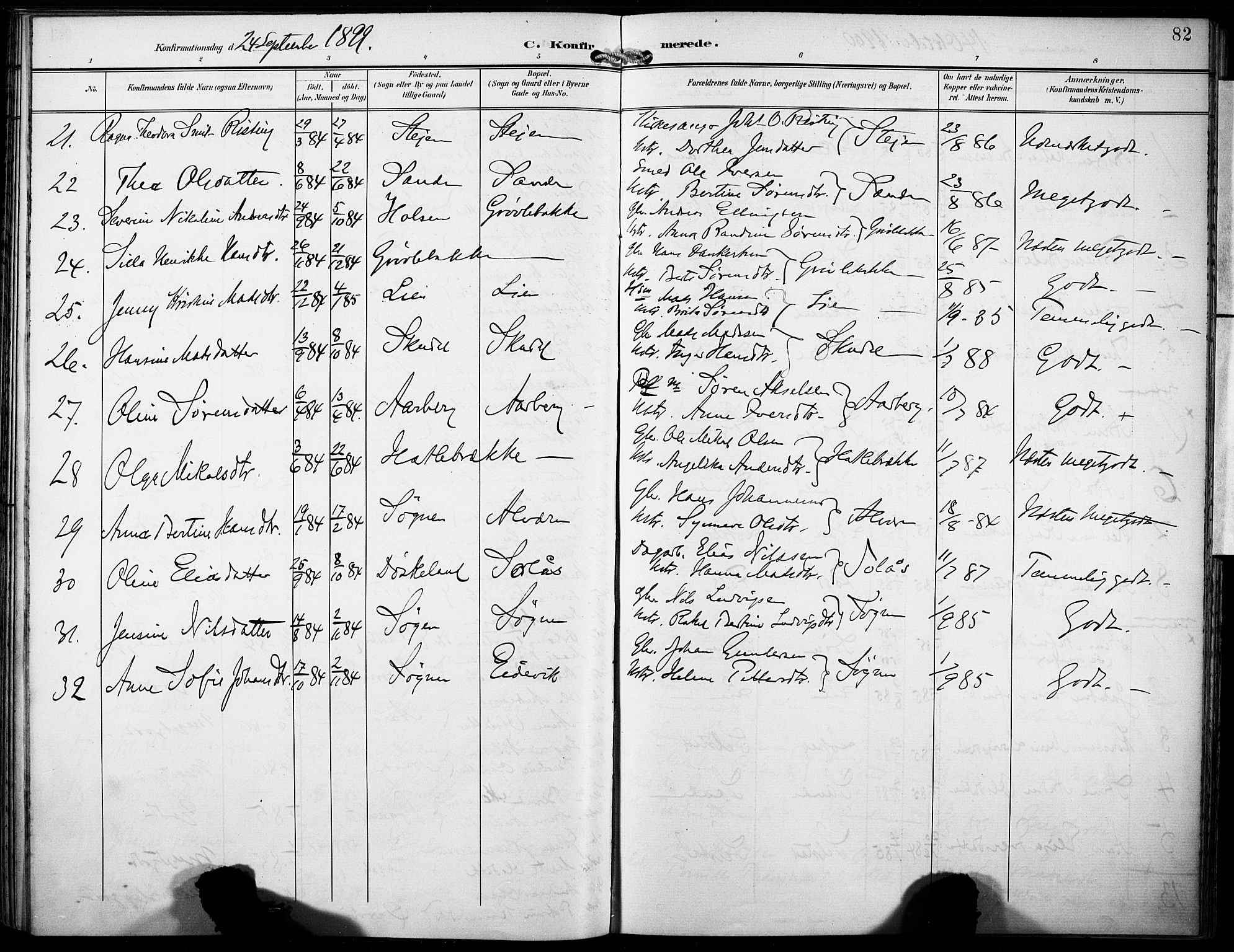 Gaular sokneprestembete, SAB/A-80001/H/Haa: Parish register (official) no. B 2, 1898-1911, p. 82