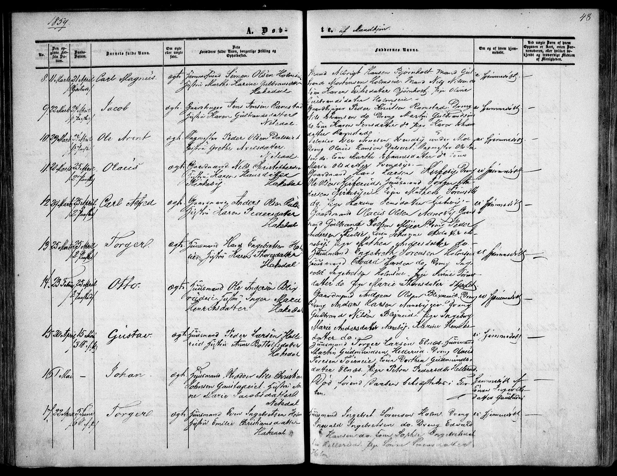 Nittedal prestekontor Kirkebøker, SAO/A-10365a/F/Fa/L0005: Parish register (official) no. I 5, 1850-1862, p. 48
