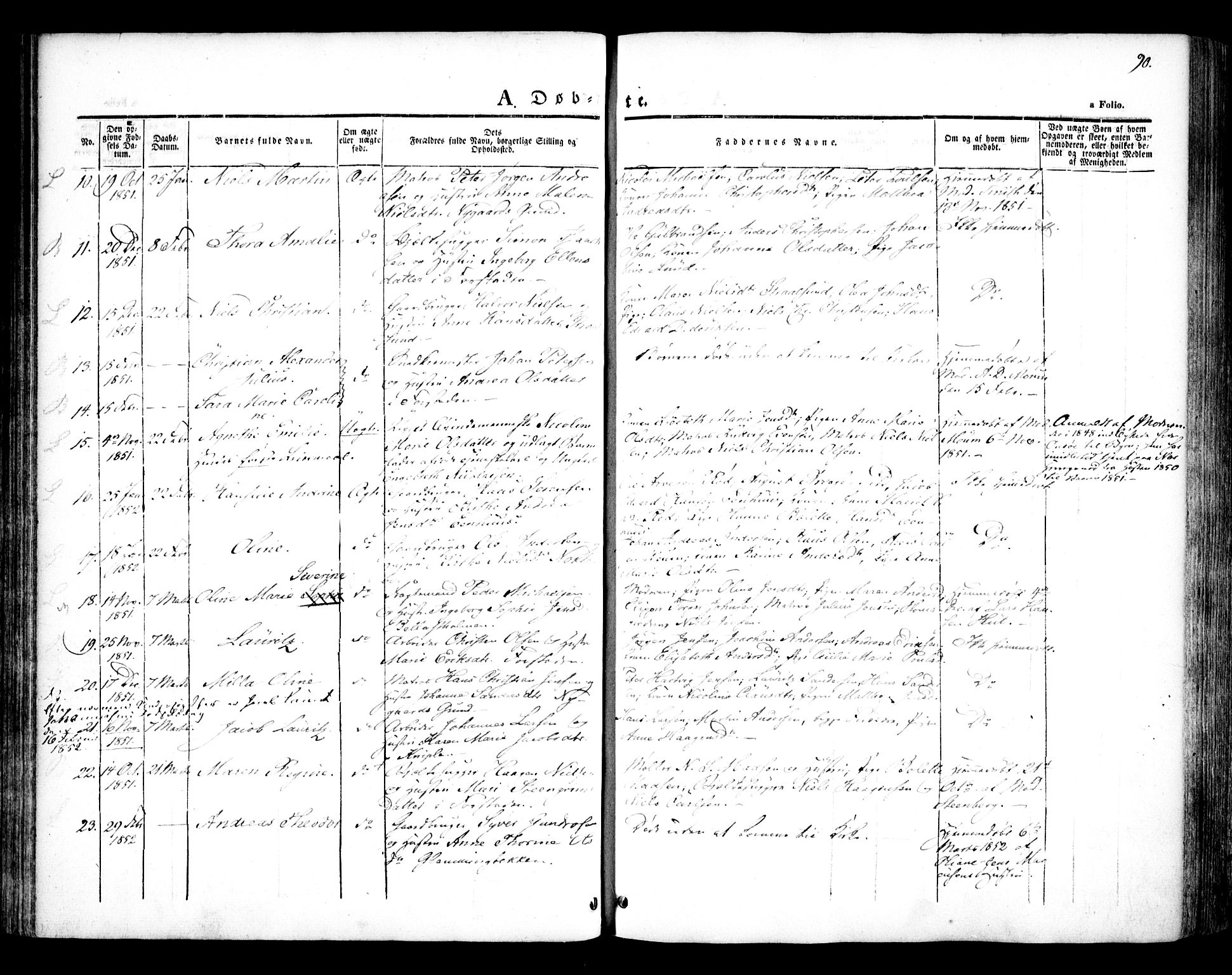 Glemmen prestekontor Kirkebøker, AV/SAO-A-10908/F/Fa/L0005: Parish register (official) no. 5, 1838-1852, p. 90