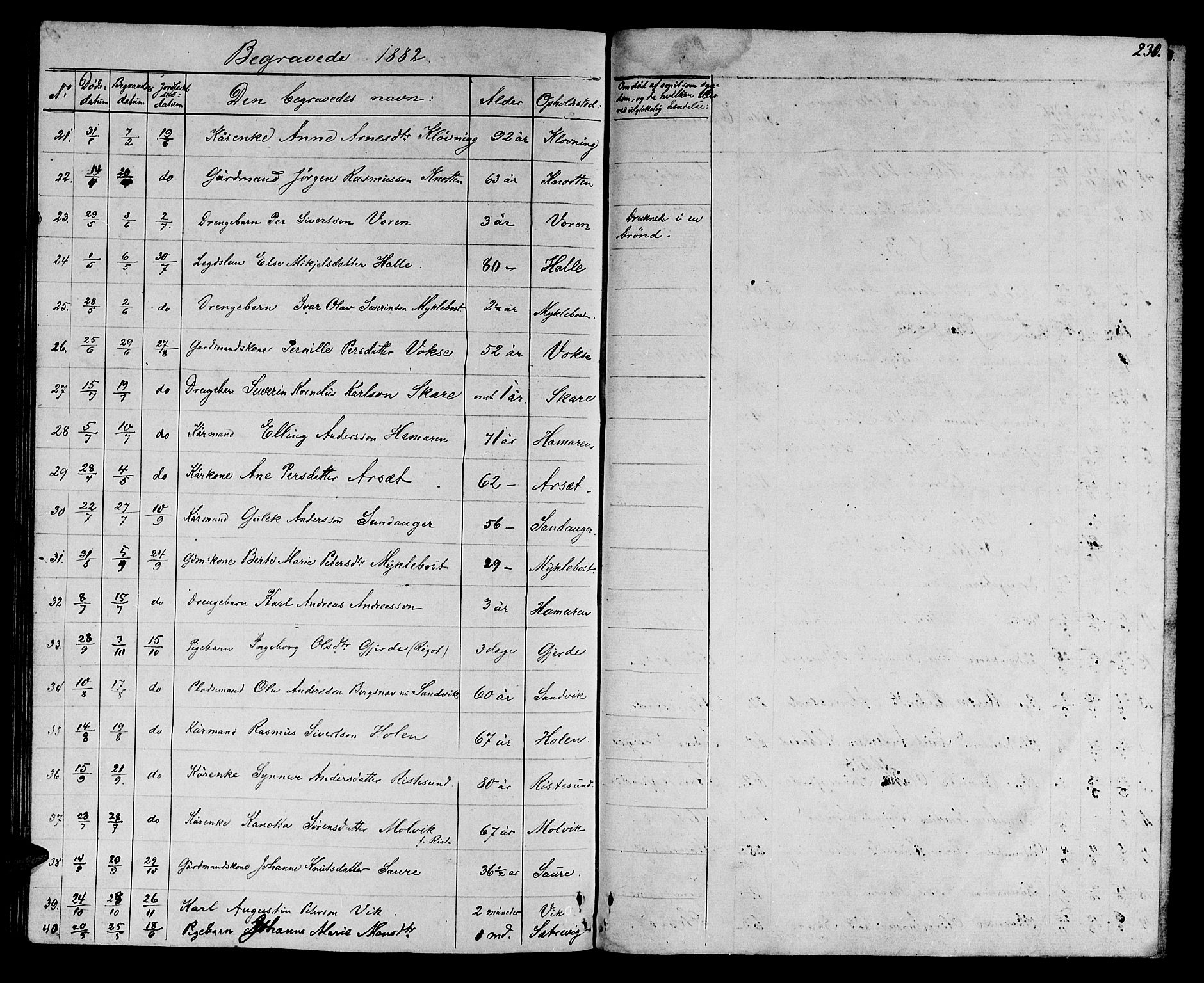 Ministerialprotokoller, klokkerbøker og fødselsregistre - Møre og Romsdal, AV/SAT-A-1454/503/L0047: Parish register (copy) no. 503C02, 1854-1884, p. 230