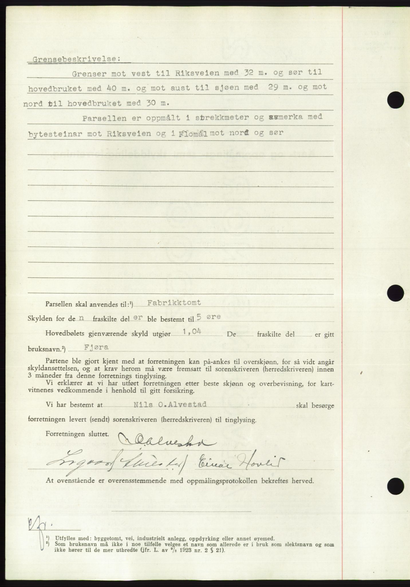 Søre Sunnmøre sorenskriveri, AV/SAT-A-4122/1/2/2C/L0085: Mortgage book no. 11A, 1949-1949, Diary no: : 1803/1949