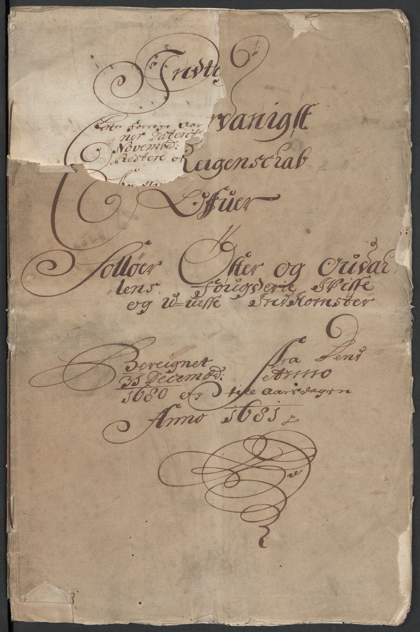 Rentekammeret inntil 1814, Reviderte regnskaper, Fogderegnskap, RA/EA-4092/R13/L0818: Fogderegnskap Solør, Odal og Østerdal, 1681, p. 2