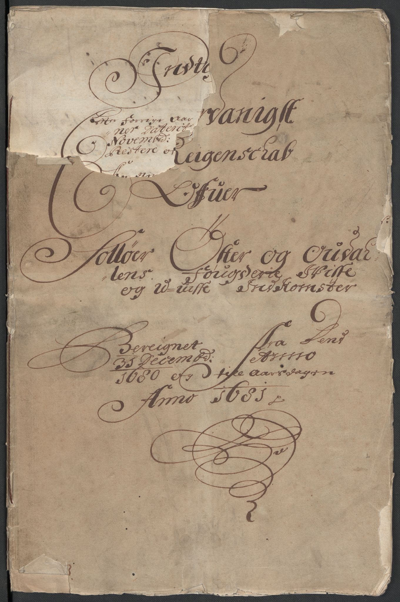 Rentekammeret inntil 1814, Reviderte regnskaper, Fogderegnskap, AV/RA-EA-4092/R13/L0818: Fogderegnskap Solør, Odal og Østerdal, 1681, p. 2