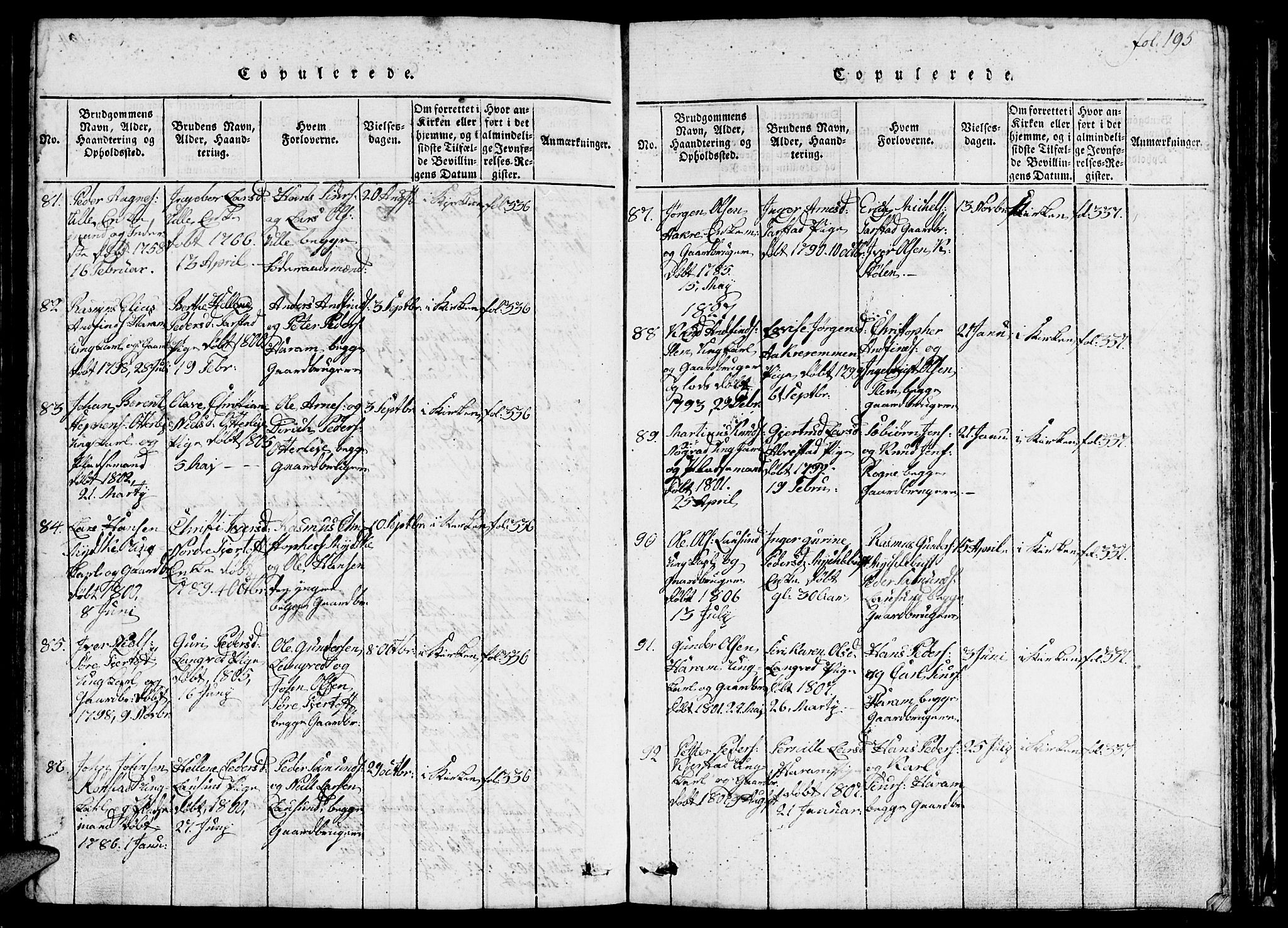 Ministerialprotokoller, klokkerbøker og fødselsregistre - Møre og Romsdal, SAT/A-1454/536/L0506: Parish register (copy) no. 536C01, 1818-1859, p. 195