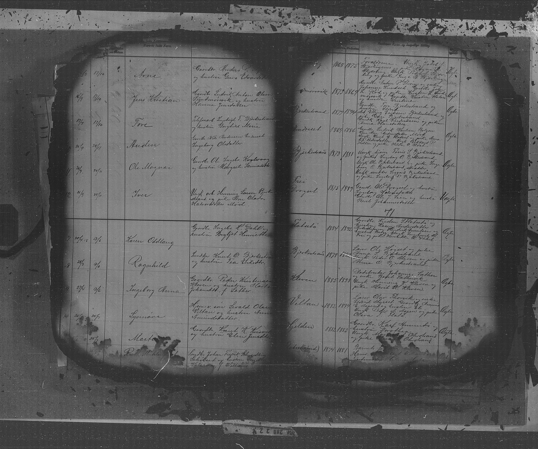 Kristiansund sokneprestkontor, AV/SAT-A-1068/1/I/I1: Parish register (copy) no. 31, 1880-1918, p. 71