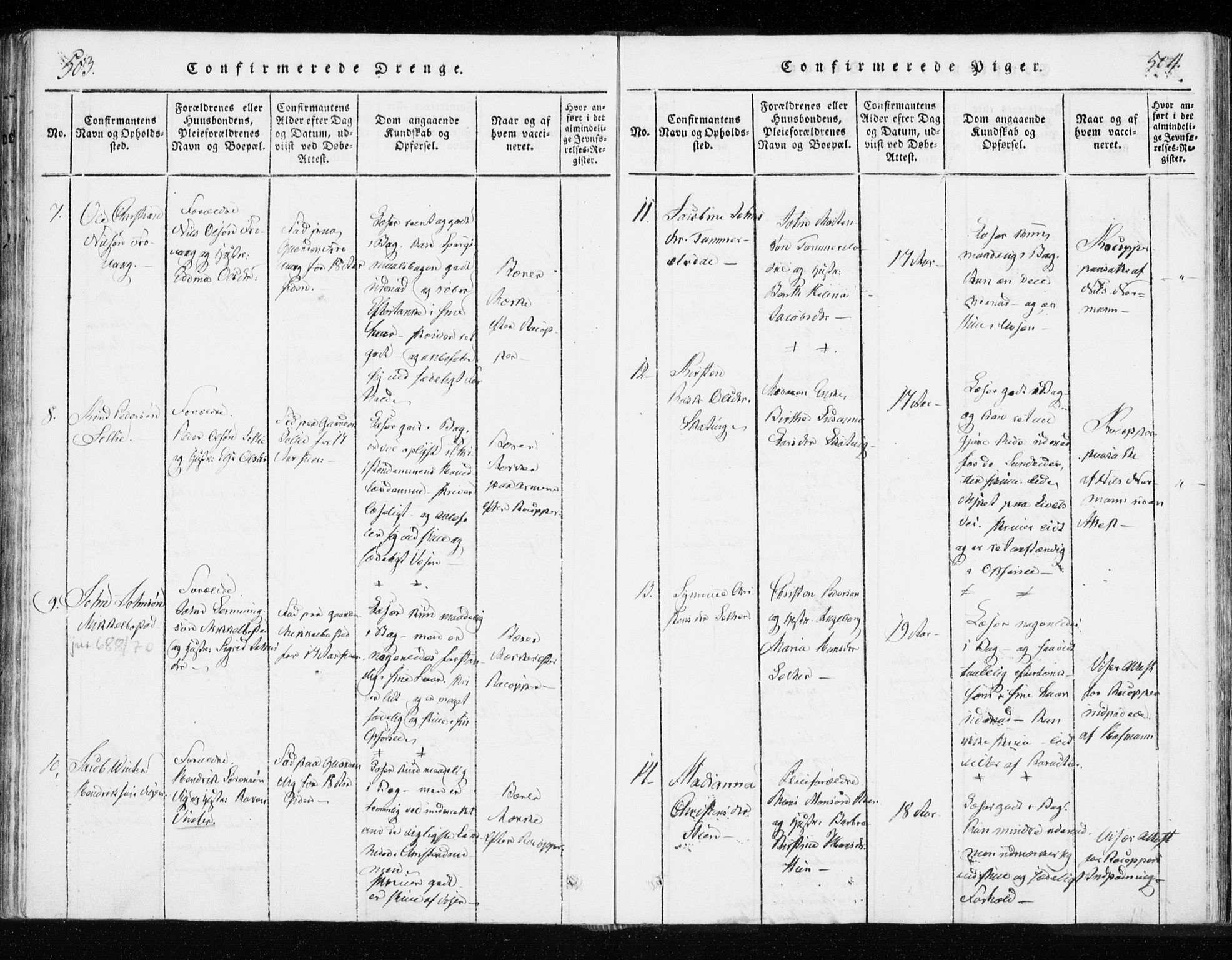 Tranøy sokneprestkontor, AV/SATØ-S-1313/I/Ia/Iaa/L0004kirke: Parish register (official) no. 4, 1820-1829, p. 503-504
