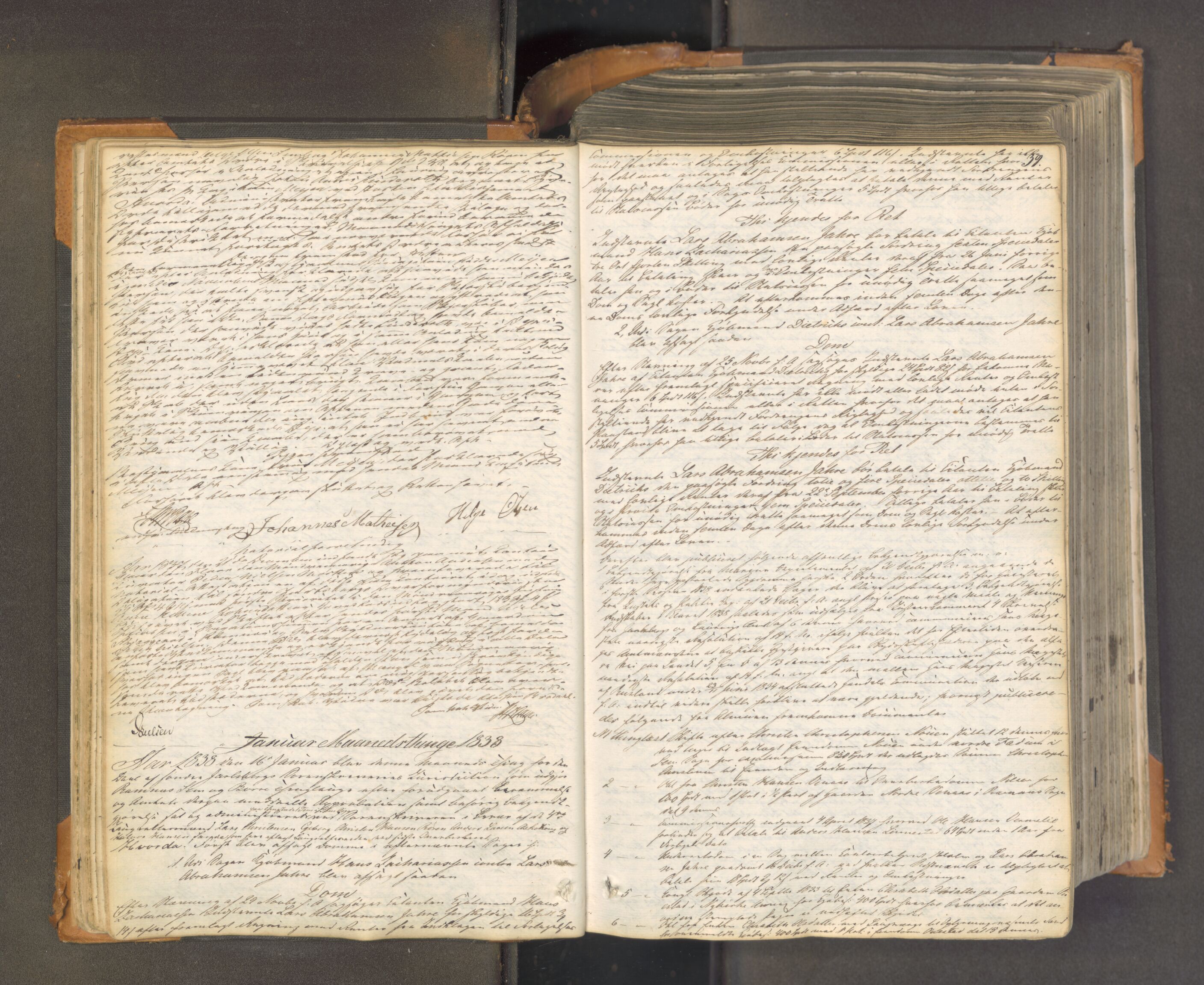 Søndre Jarlsberg sorenskriveri, AV/SAKO-A-129/F/Fa/L0033: Tingbok, 1837-1845, p. 38b-39a
