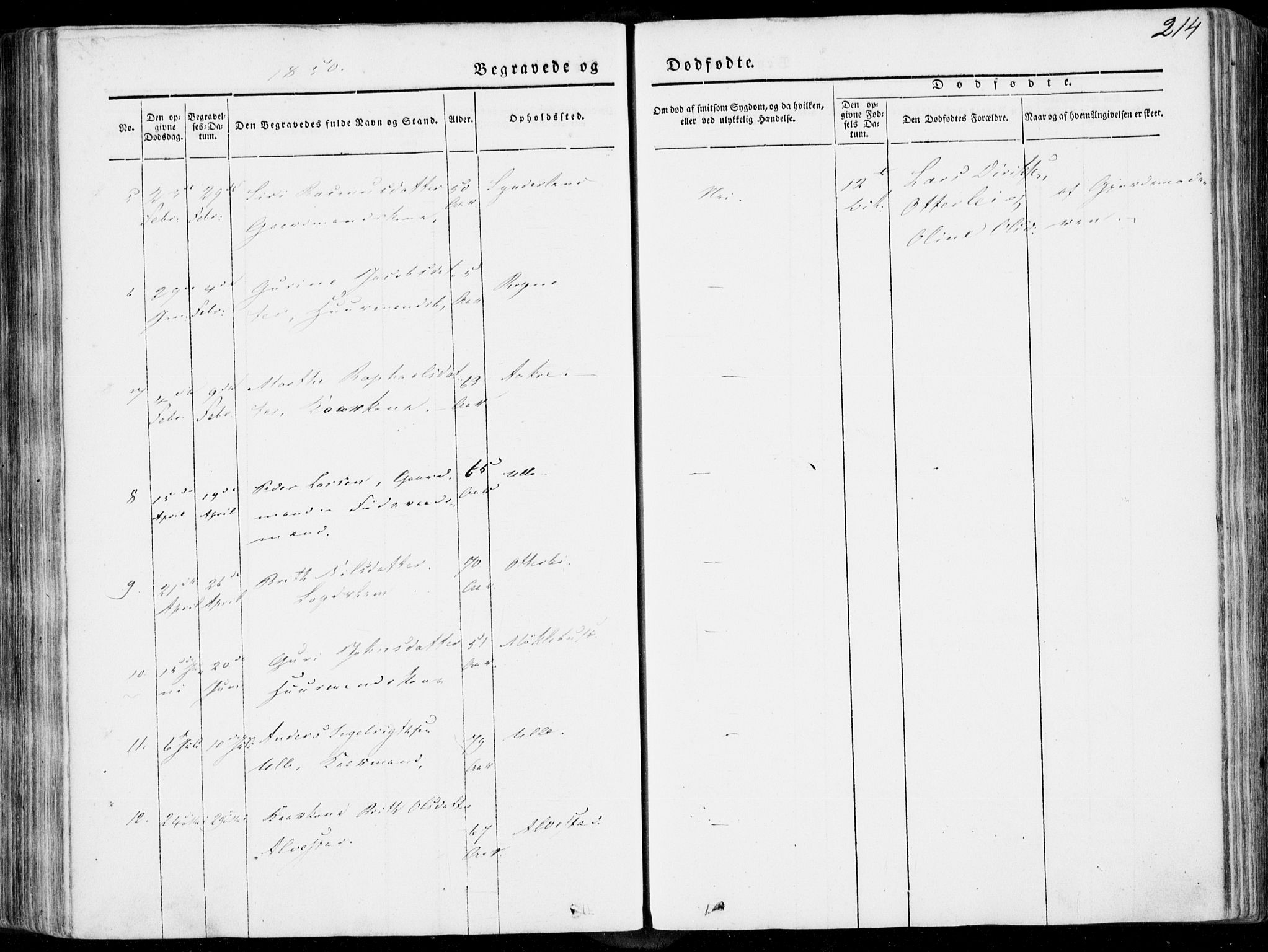 Ministerialprotokoller, klokkerbøker og fødselsregistre - Møre og Romsdal, AV/SAT-A-1454/536/L0497: Parish register (official) no. 536A06, 1845-1865, p. 214