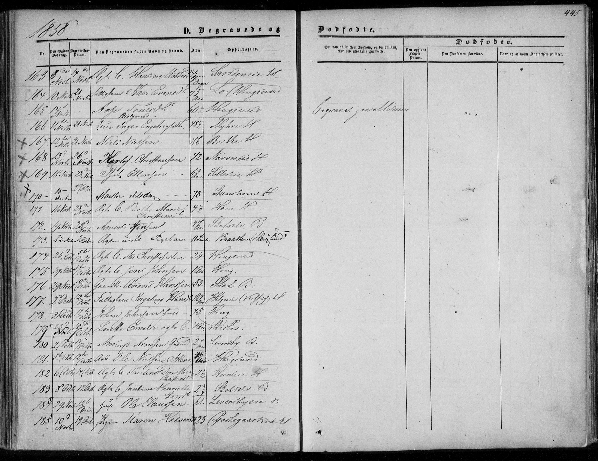 Eiker kirkebøker, AV/SAKO-A-4/F/Fa/L0015b: Parish register (official) no. I 15B, 1854-1860, p. 445