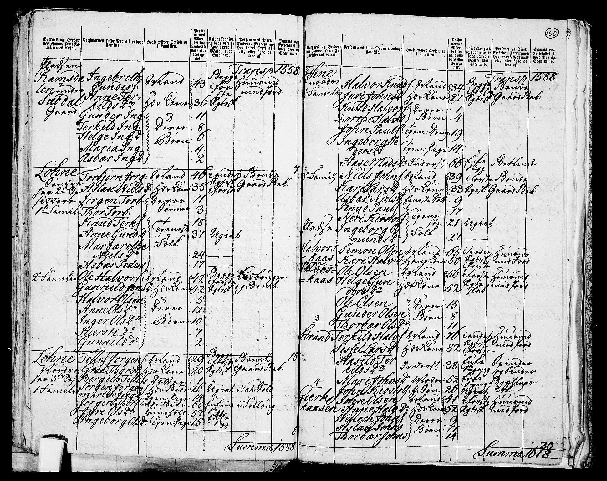 RA, 1801 census for 0817P Drangedal, 1801, p. 159b-160a