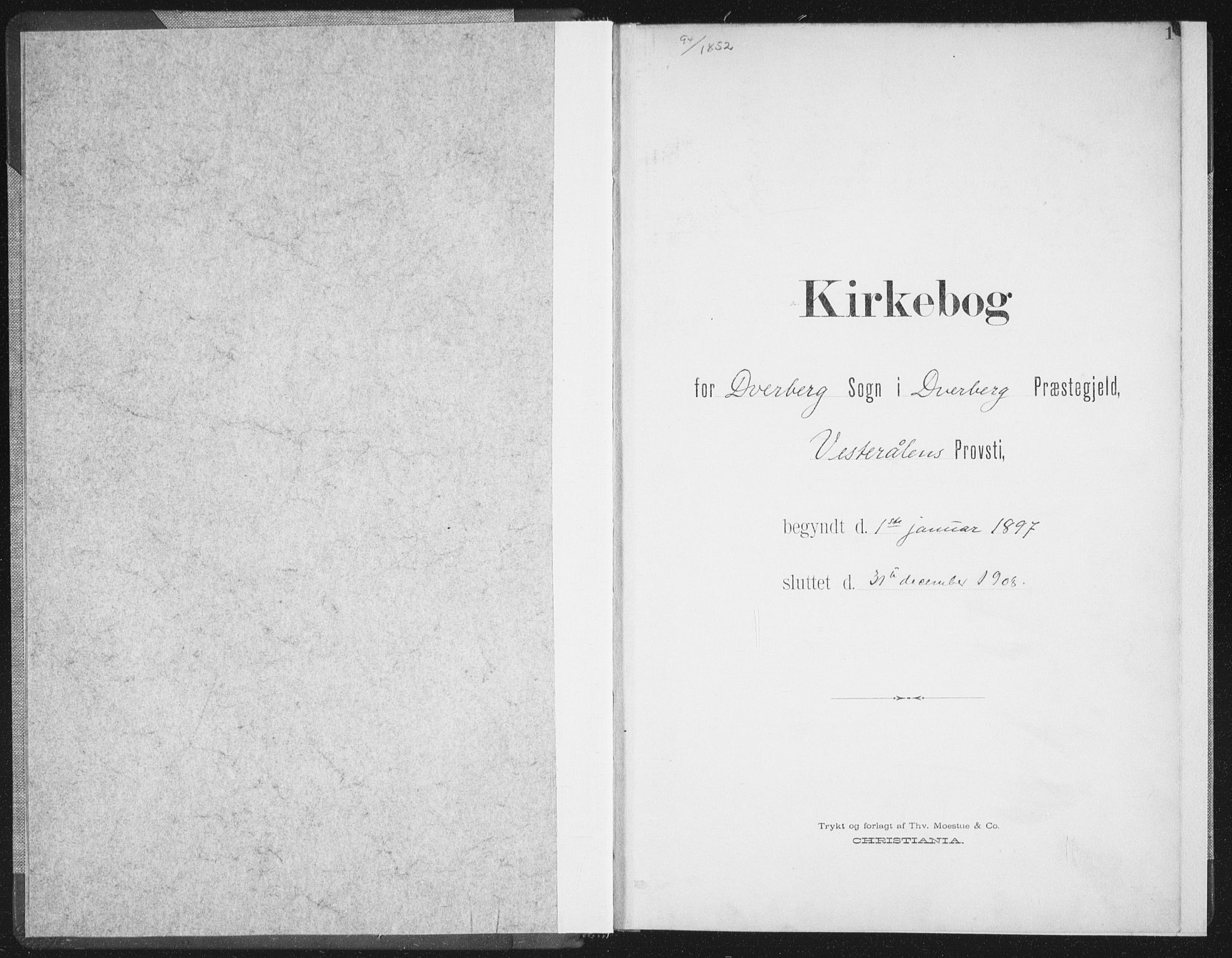 Ministerialprotokoller, klokkerbøker og fødselsregistre - Nordland, SAT/A-1459/897/L1400: Parish register (official) no. 897A07, 1897-1908, p. 1