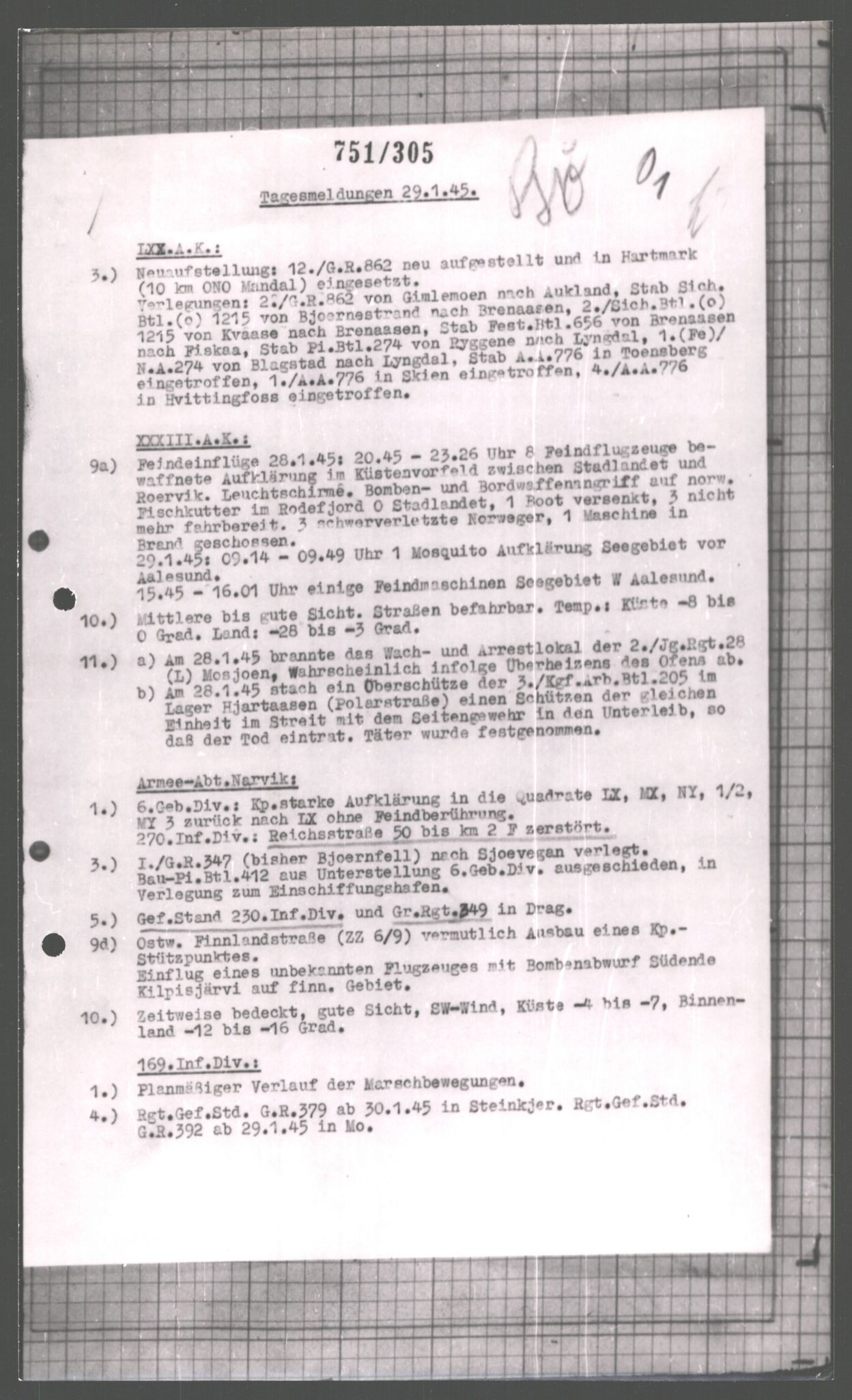 Forsvarets Overkommando. 2 kontor. Arkiv 11.4. Spredte tyske arkivsaker, AV/RA-RAFA-7031/D/Dar/Dara/L0002: Krigsdagbøker for 20. Gebirgs-Armee-Oberkommando (AOK 20), 1945, p. 338