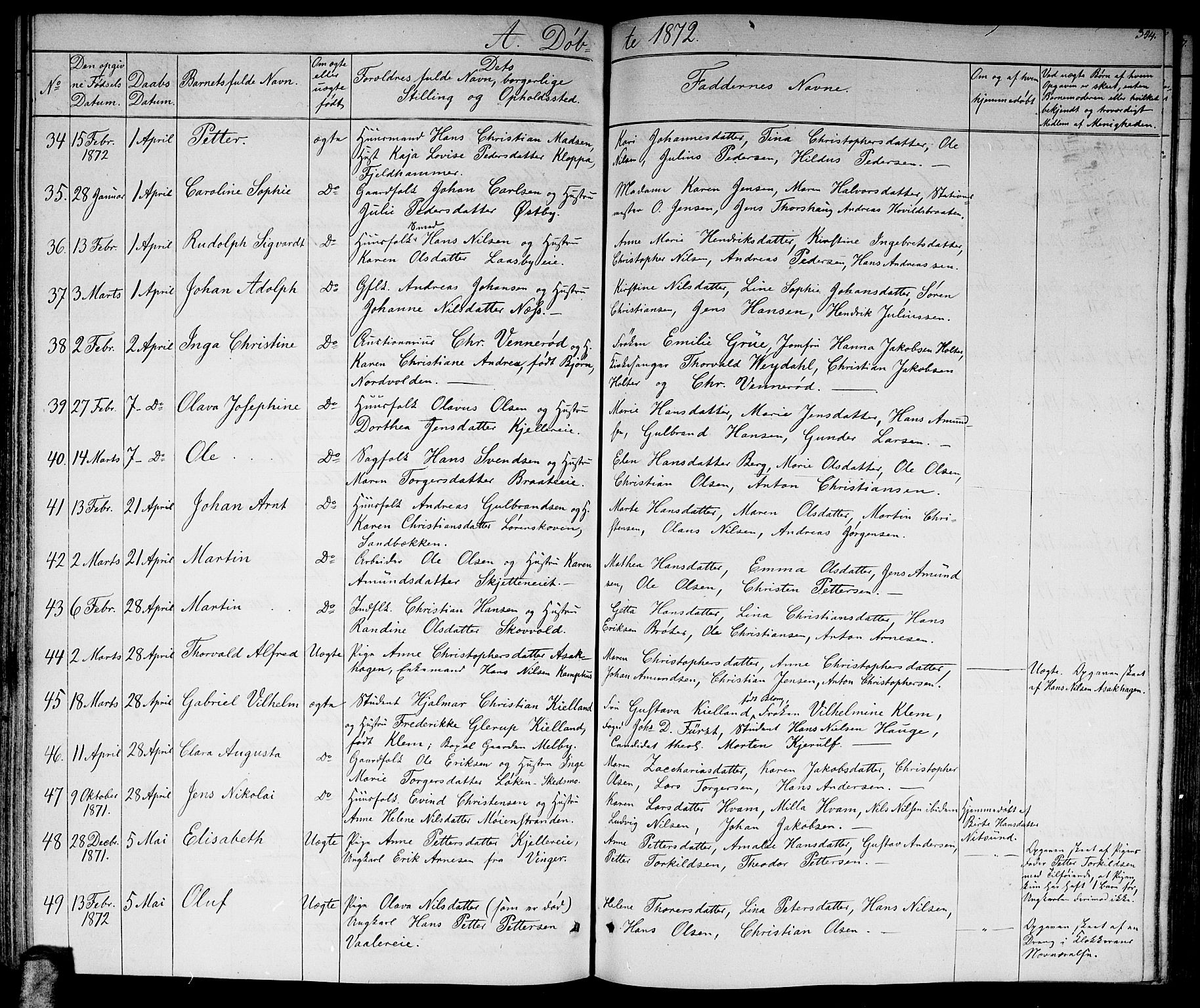 Skedsmo prestekontor Kirkebøker, AV/SAO-A-10033a/G/Ga/L0002: Parish register (copy) no. I 2, 1855-1872, p. 354