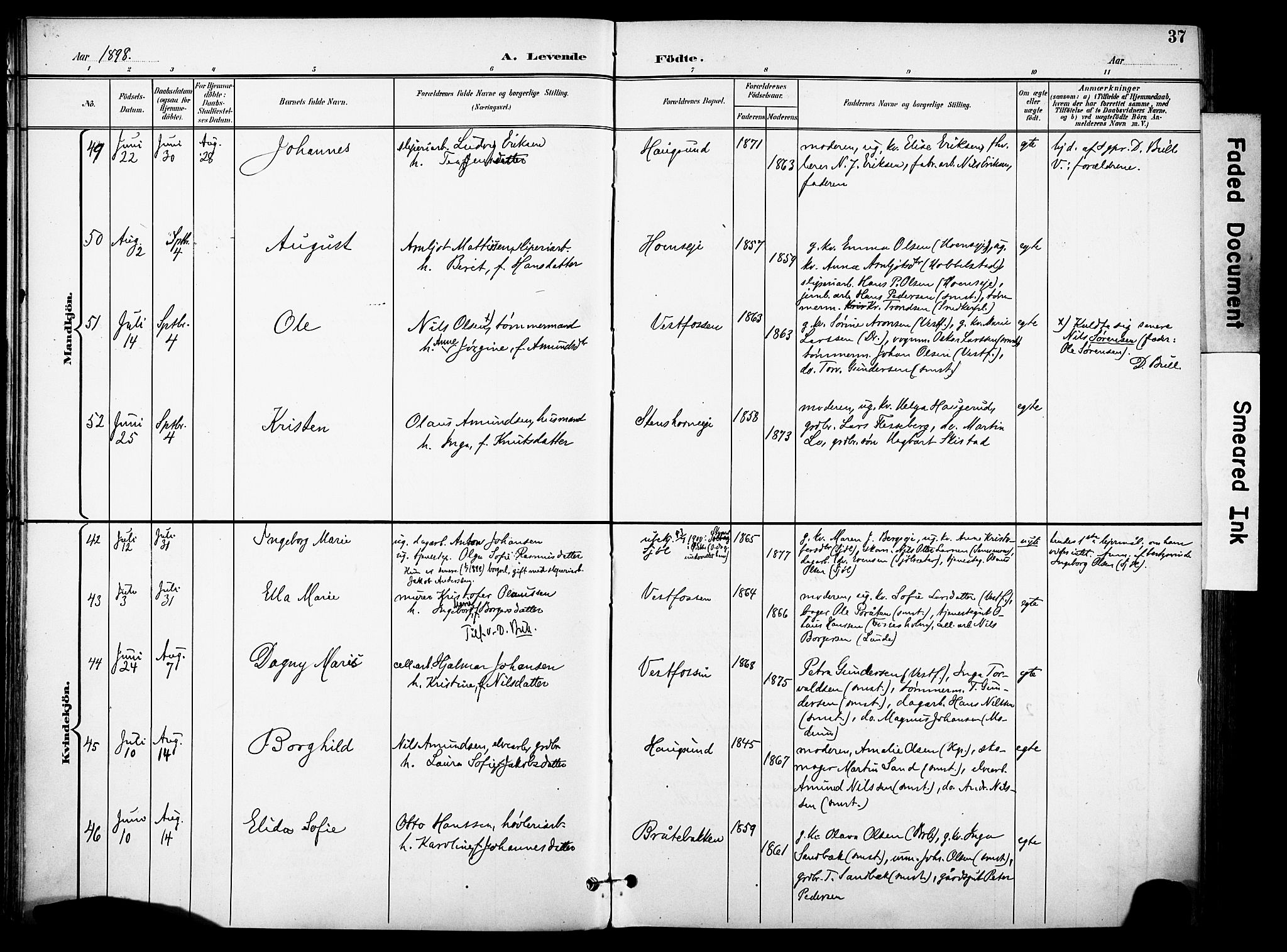 Eiker kirkebøker, AV/SAKO-A-4/F/Fb/L0003: Parish register (official) no. II 3, 1896-1942, p. 37