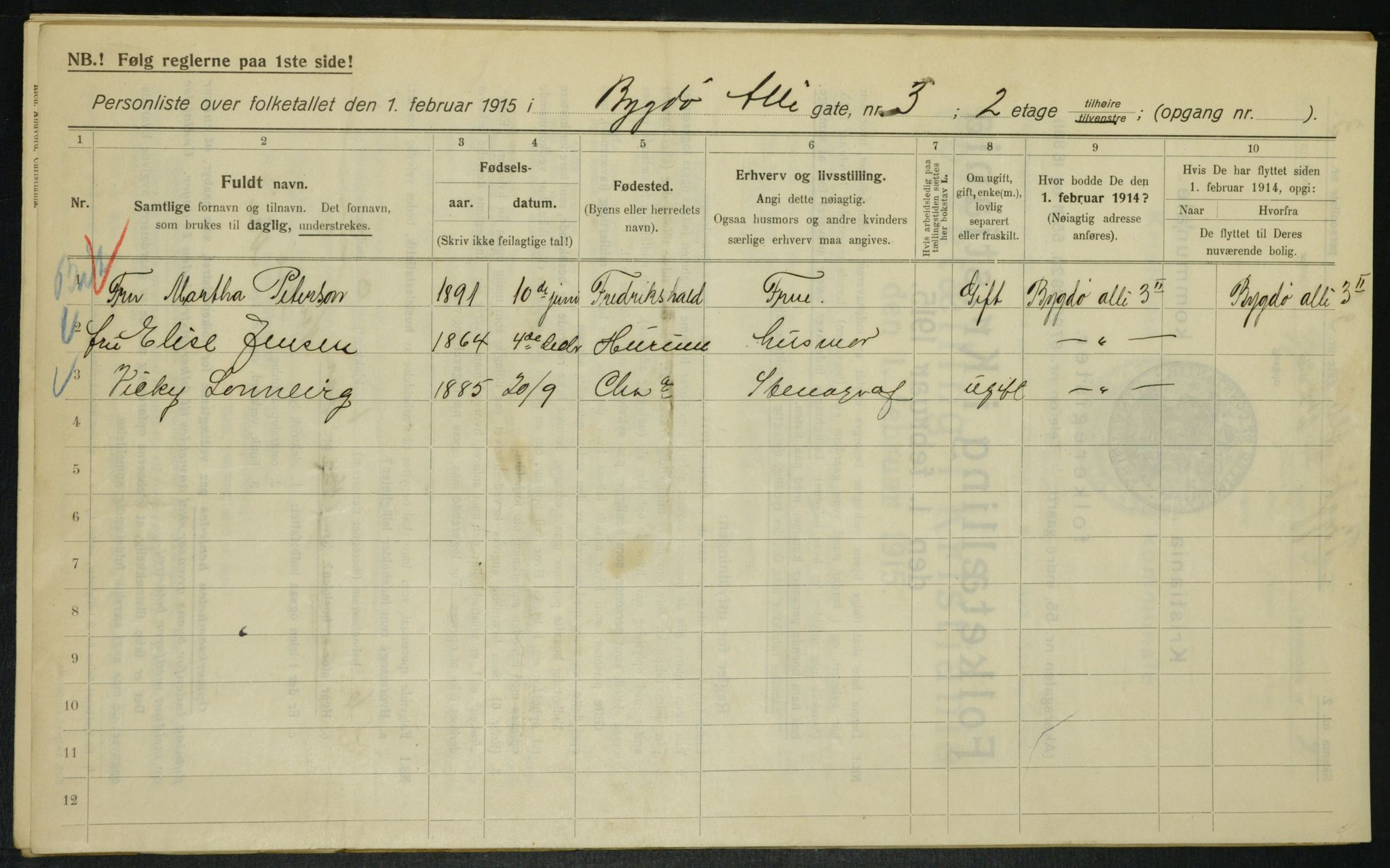 OBA, Municipal Census 1915 for Kristiania, 1915, p. 10195