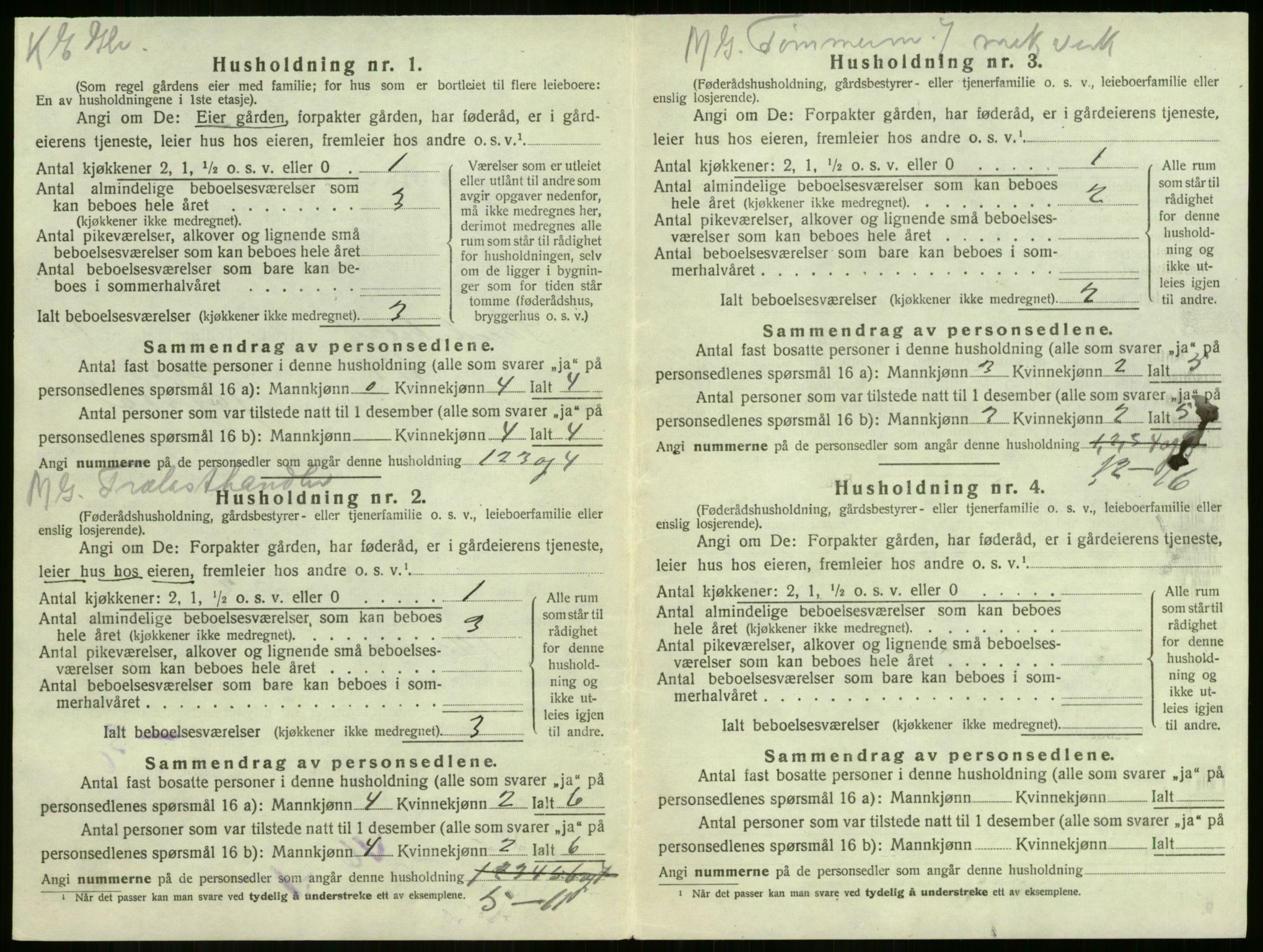 SAKO, 1920 census for Sandeherred, 1920, p. 2585