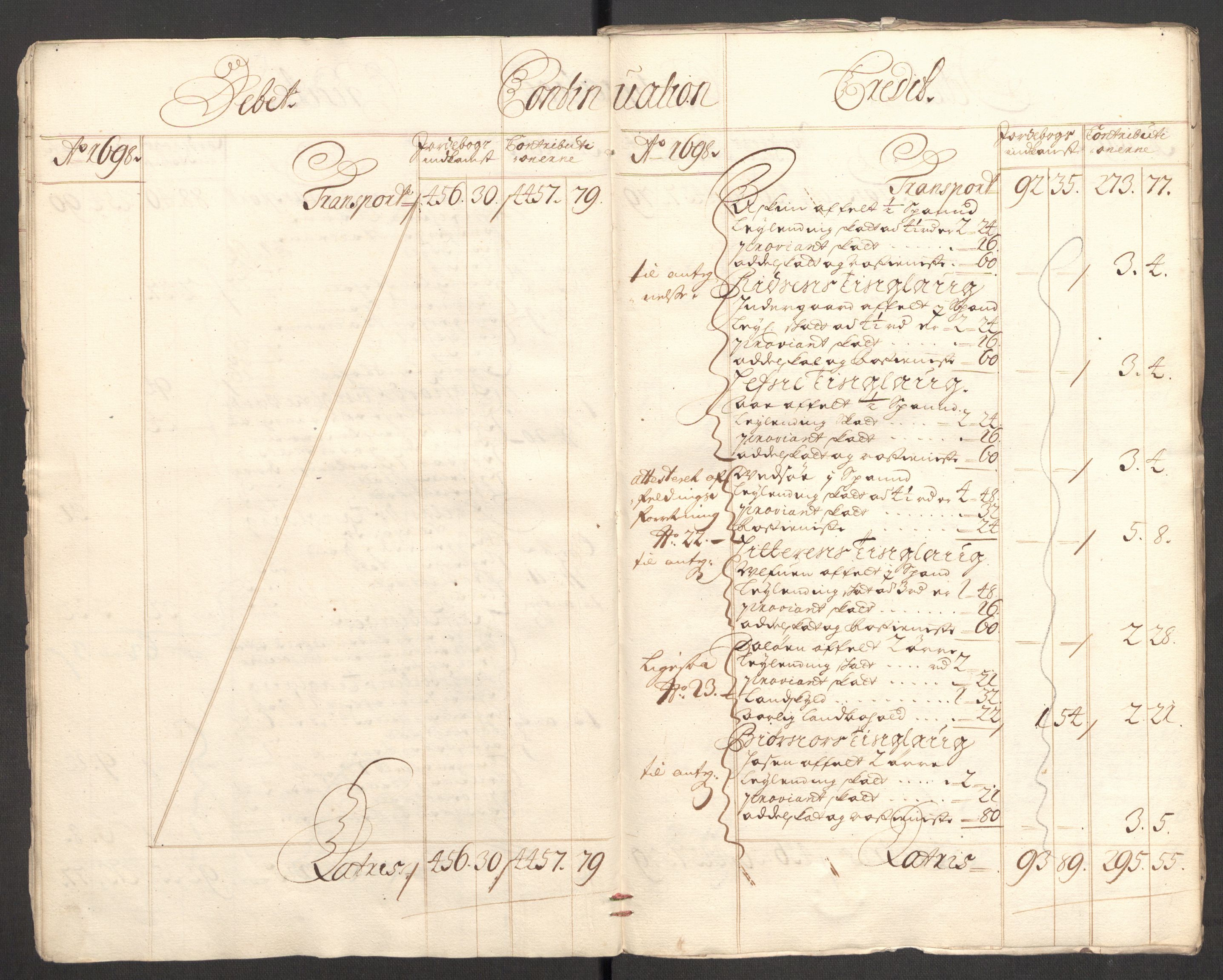 Rentekammeret inntil 1814, Reviderte regnskaper, Fogderegnskap, RA/EA-4092/R57/L3853: Fogderegnskap Fosen, 1698-1699, p. 10
