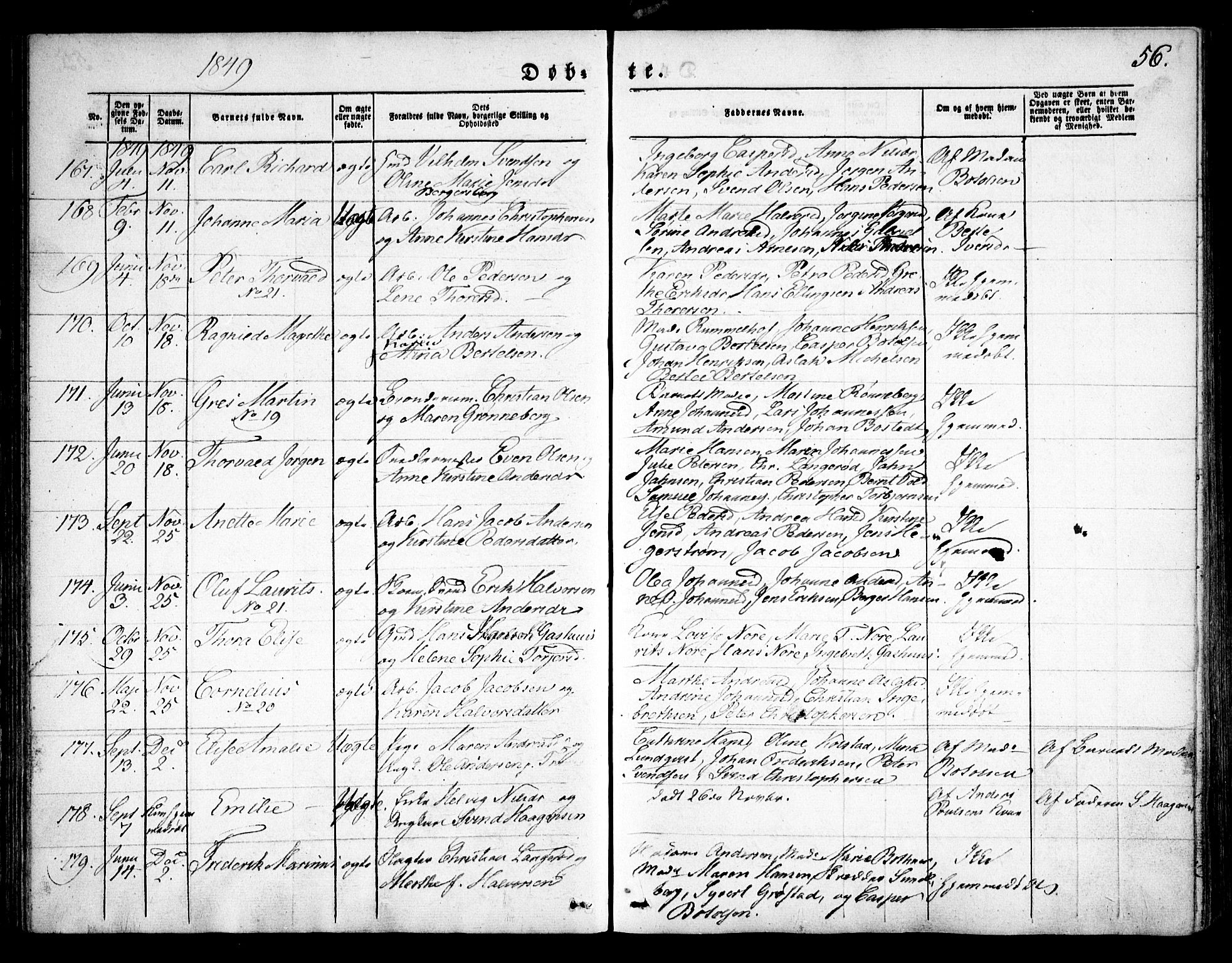 Moss prestekontor Kirkebøker, SAO/A-2003/F/Fa/L0007: Parish register (official) no. I 7, 1845-1851, p. 56