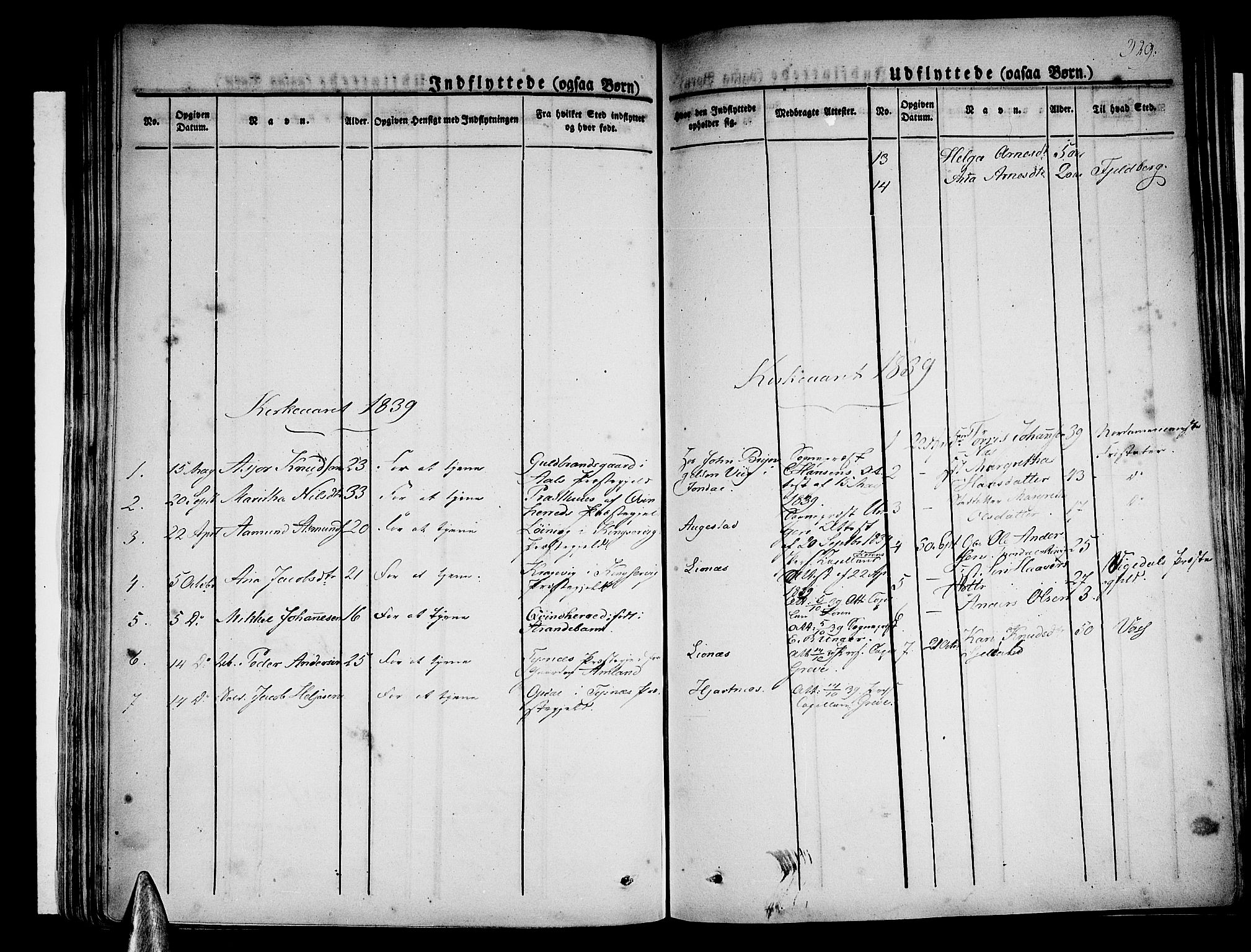 Strandebarm sokneprestembete, AV/SAB-A-78401/H/Haa: Parish register (official) no. A 6, 1826-1843, p. 329