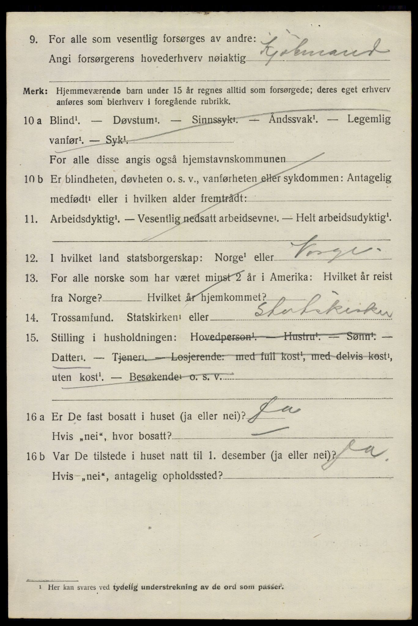 SAO, 1920 census for Vestby, 1920, p. 3394