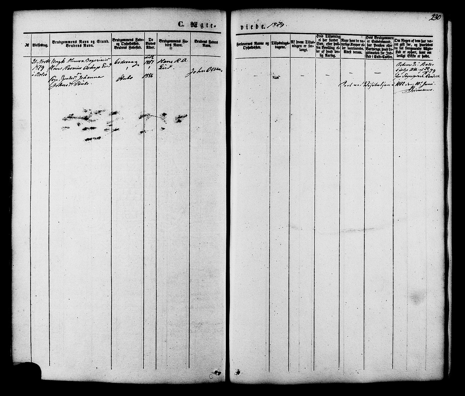 Ministerialprotokoller, klokkerbøker og fødselsregistre - Møre og Romsdal, SAT/A-1454/551/L0625: Parish register (official) no. 551A05, 1846-1879, p. 230