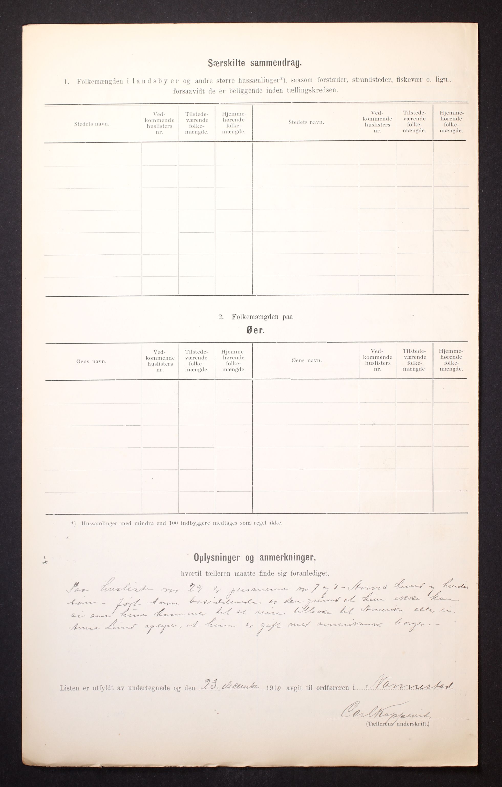 RA, 1910 census for Nannestad, 1910, p. 12