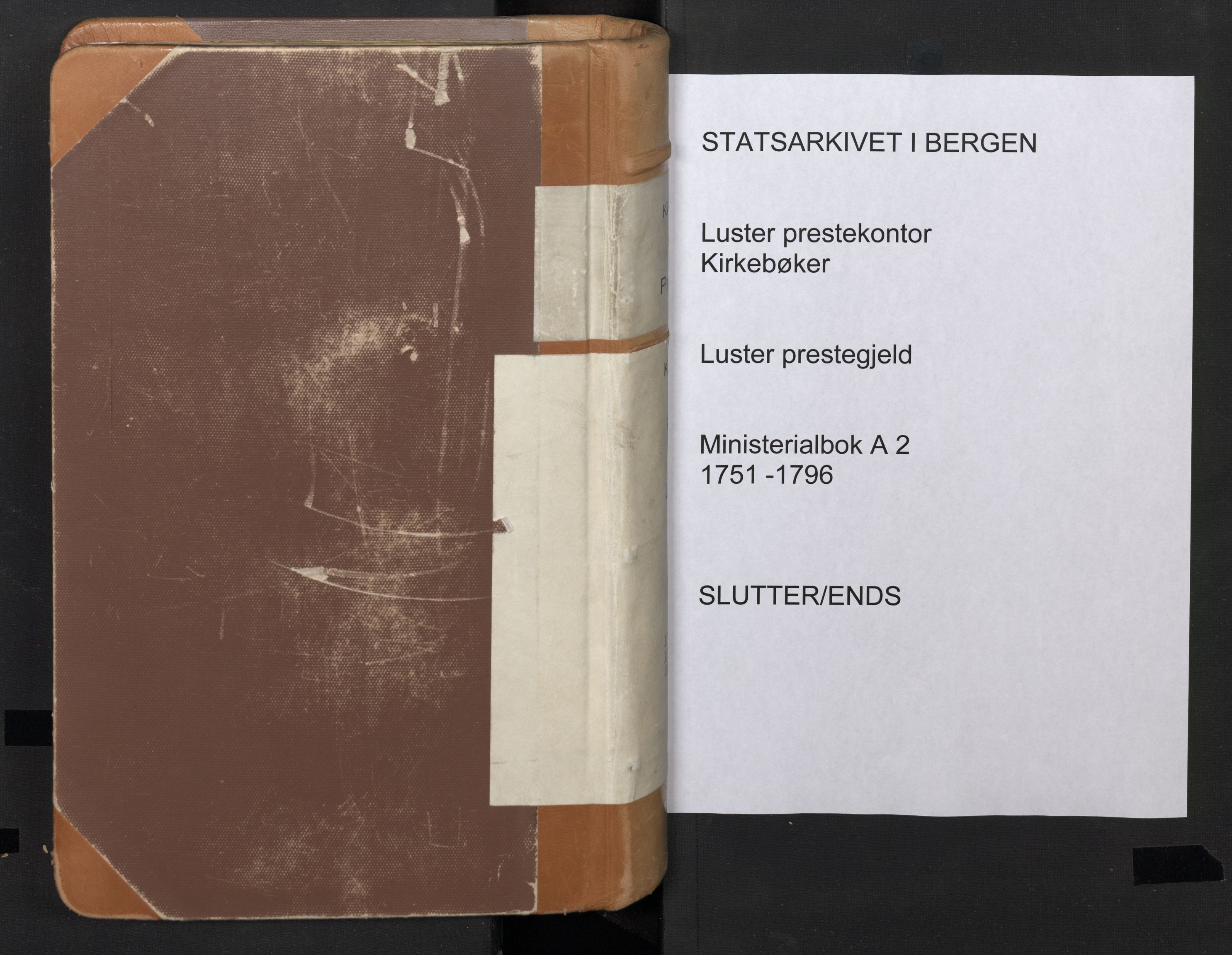 Luster sokneprestembete, AV/SAB-A-81101/H/Haa/Haaa/L0002: Parish register (official) no. A 2, 1751-1796