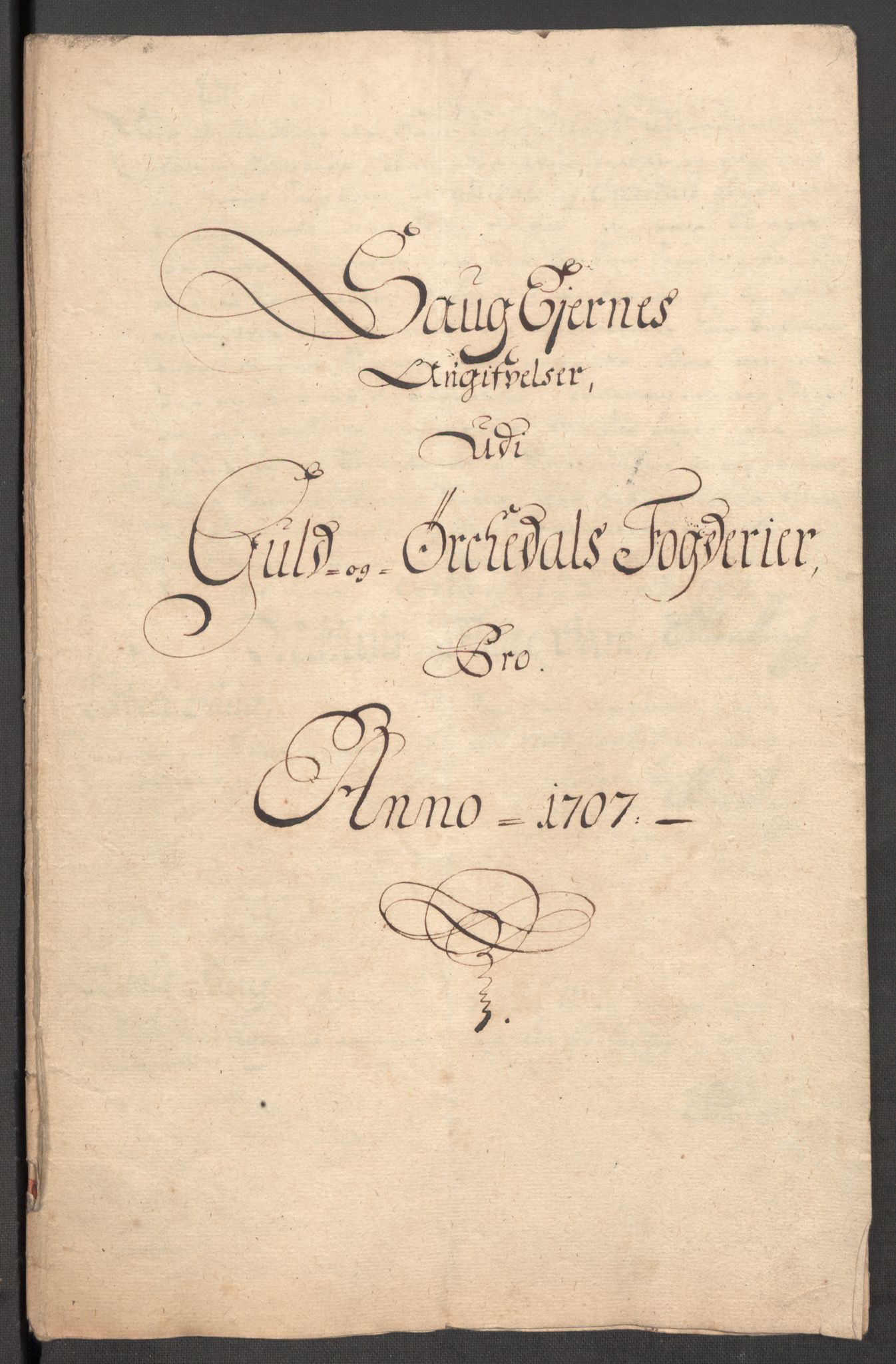 Rentekammeret inntil 1814, Reviderte regnskaper, Fogderegnskap, RA/EA-4092/R60/L3957: Fogderegnskap Orkdal og Gauldal, 1707, p. 212