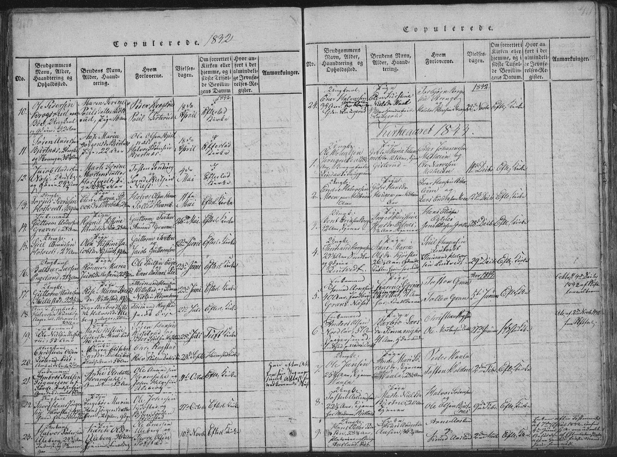 Sandsvær kirkebøker, SAKO/A-244/F/Fa/L0004: Parish register (official) no. I 4, 1817-1839, p. 410-411