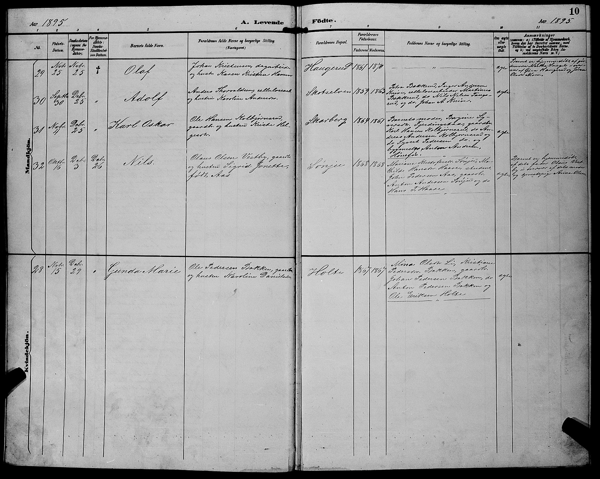 Eiker kirkebøker, AV/SAKO-A-4/G/Gb/L0004: Parish register (copy) no. II 4, 1894-1900, p. 10