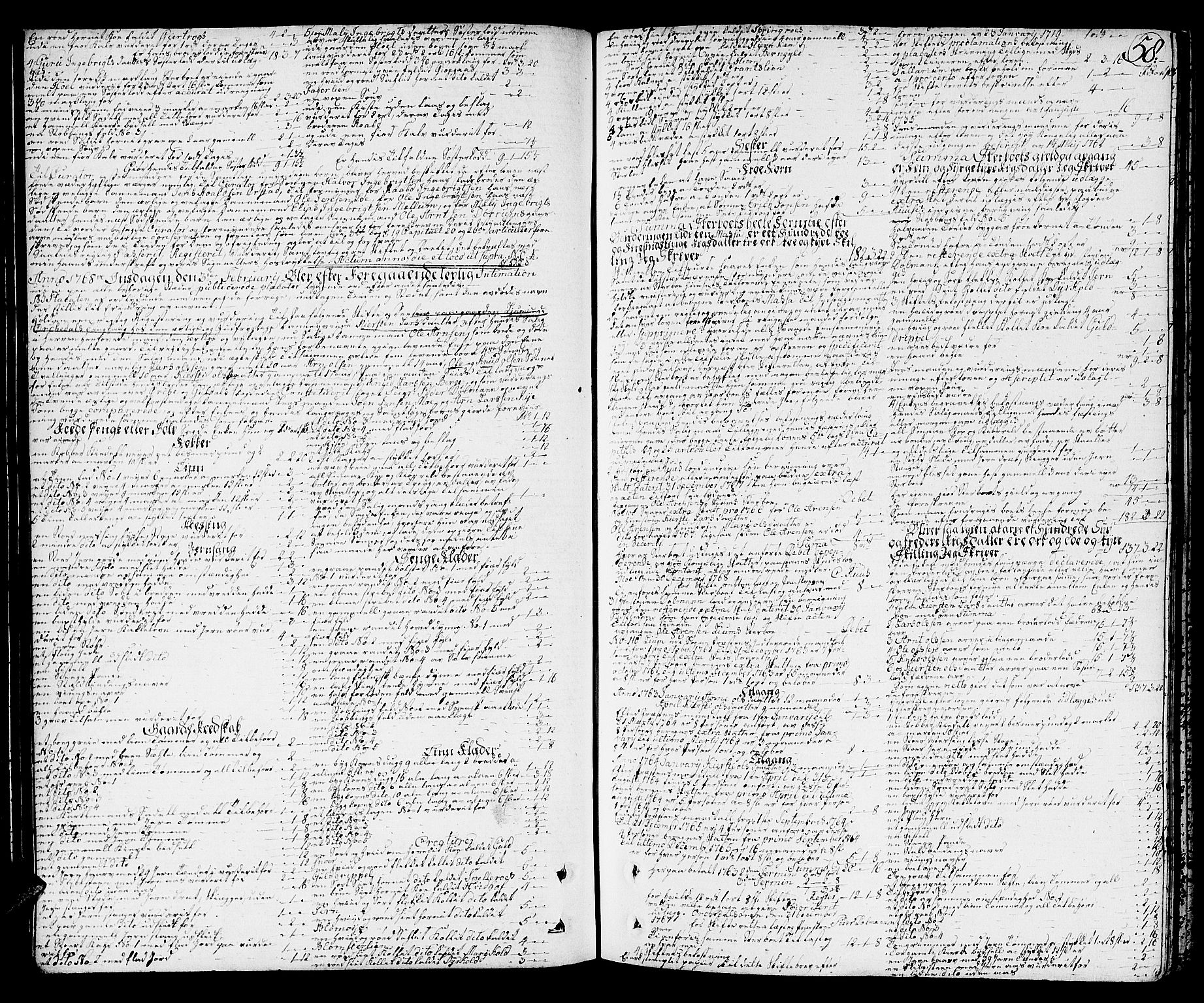 Orkdal sorenskriveri, SAT/A-4169/1/3/3Aa/L0007: Skifteprotokoller, 1767-1782, p. 57b-58a