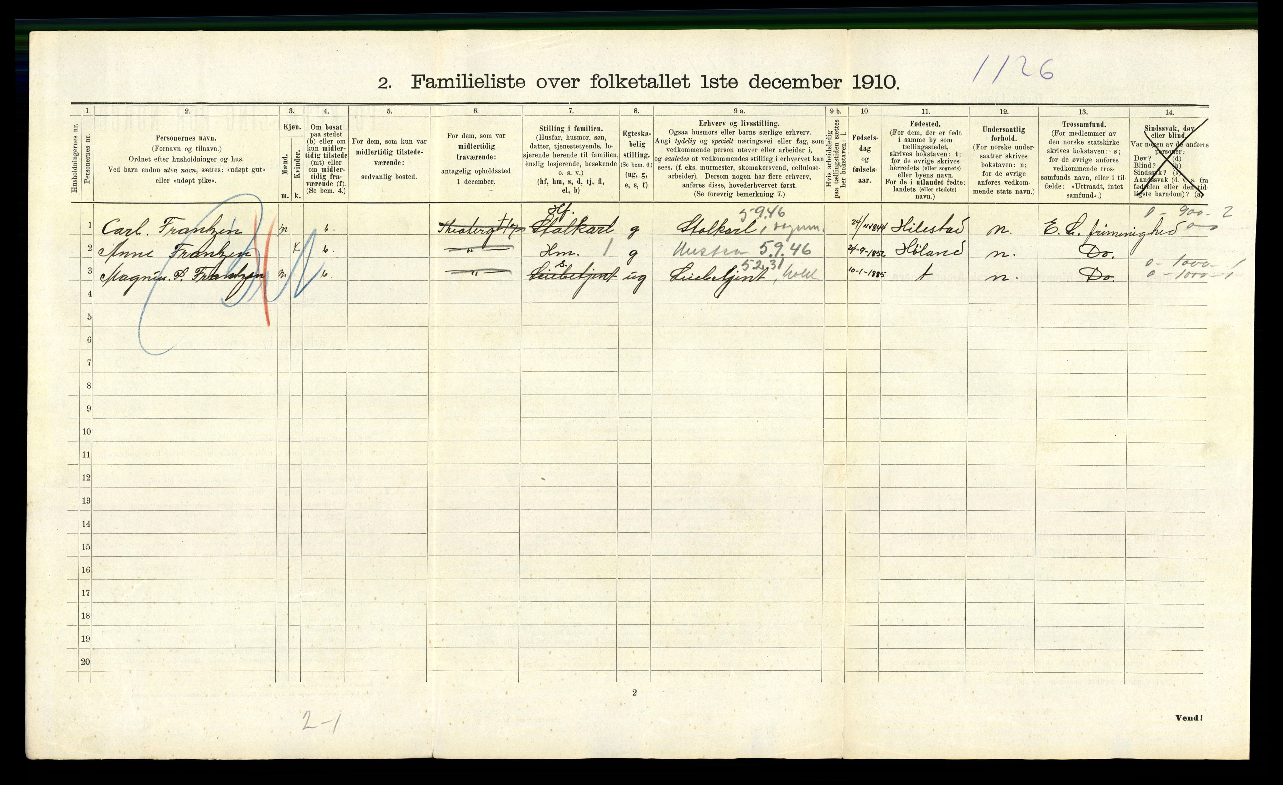 RA, 1910 census for Kristiania, 1910, p. 103180