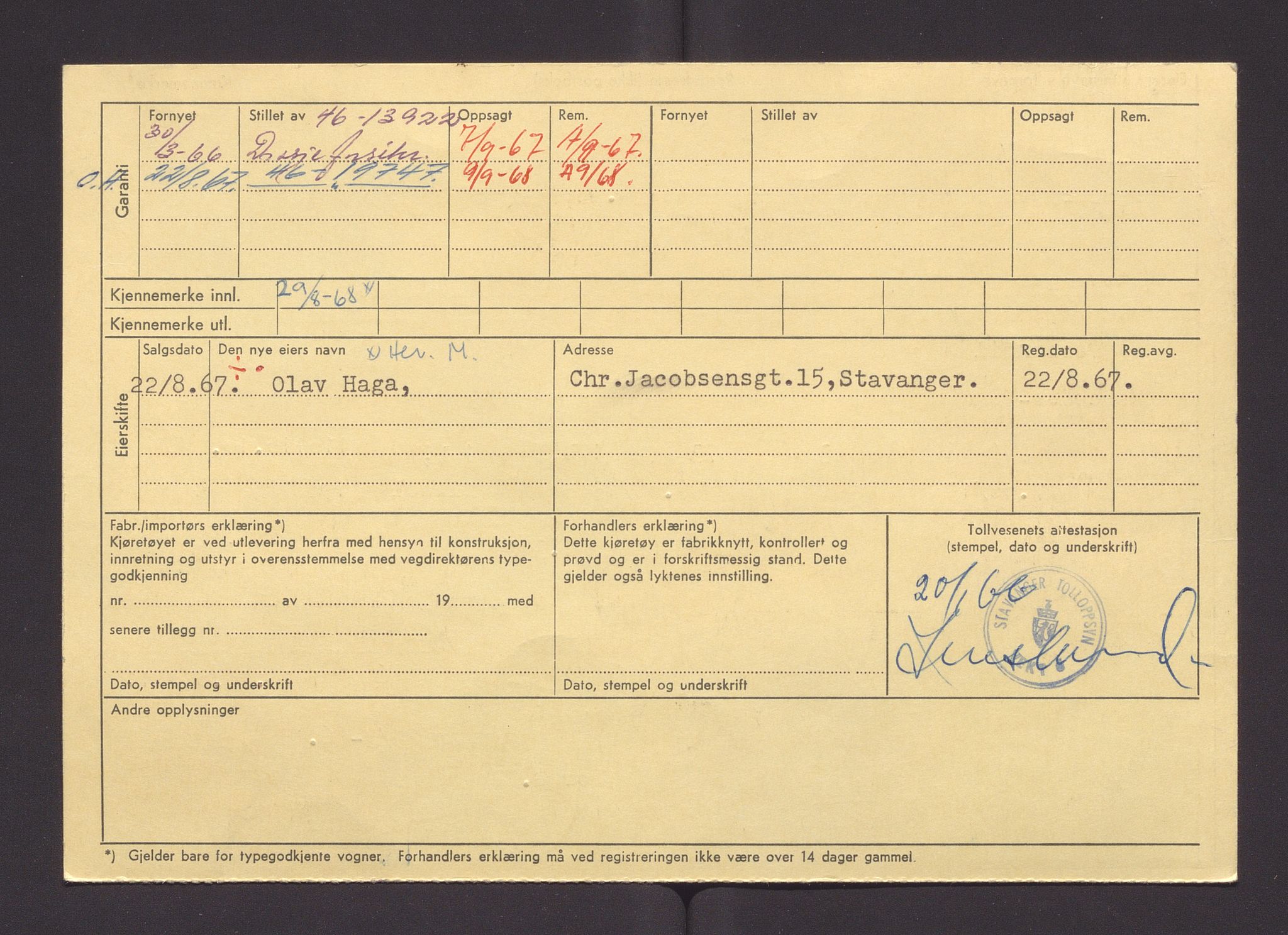 Stavanger trafikkstasjon, AV/SAST-A-101942/0/F/L0003: L-700 - L-999, 1930-1971, p. 28