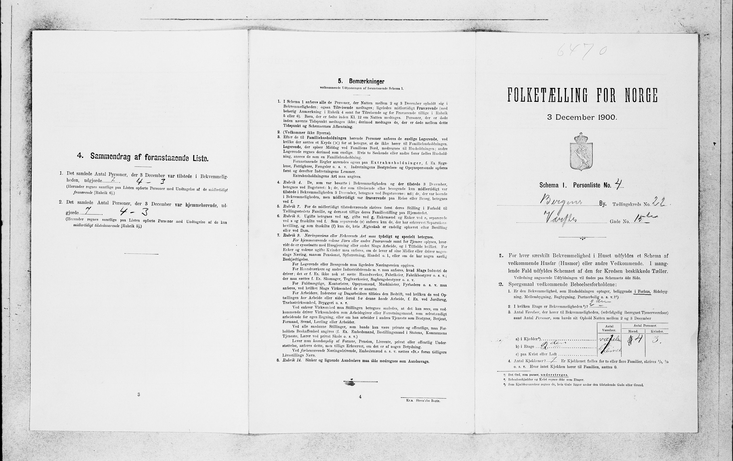 SAB, 1900 census for Bergen, 1900, p. 4669