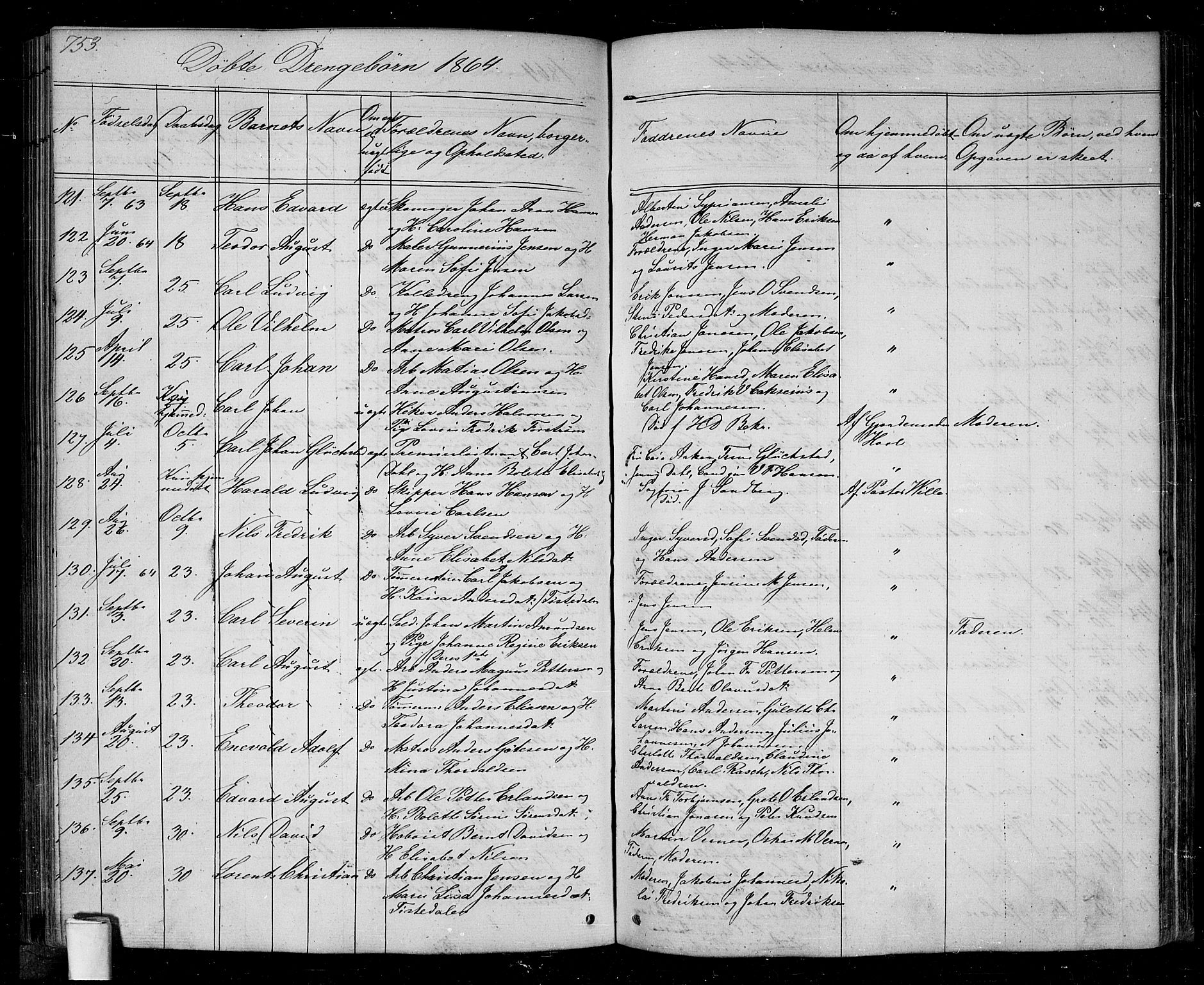 Halden prestekontor Kirkebøker, SAO/A-10909/G/Ga/L0005b: Parish register (copy) no. 5B, 1864-1868, p. 753