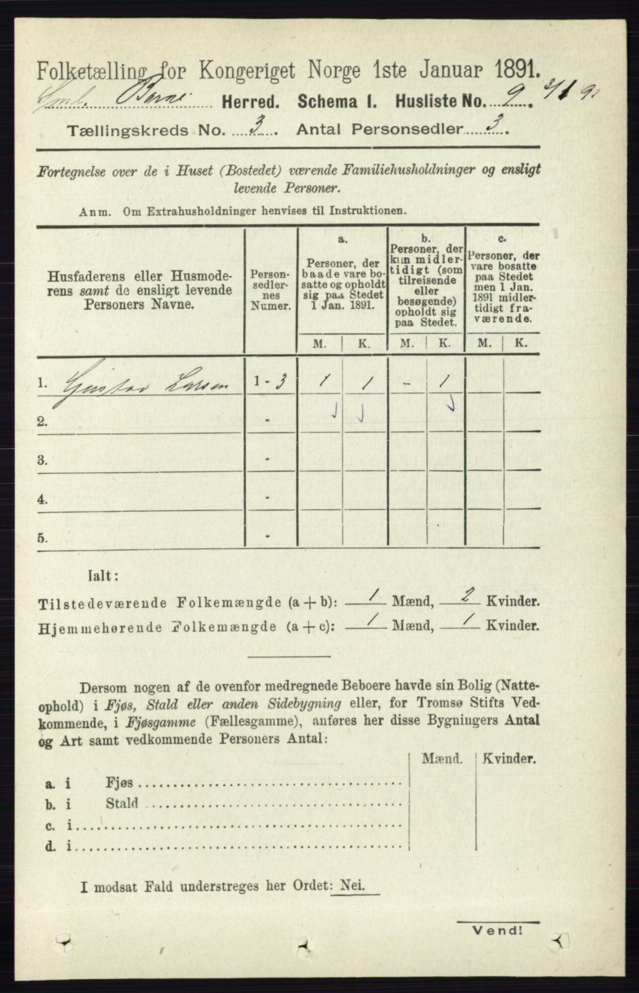 RA, 1891 census for 0113 Borge, 1891, p. 1361