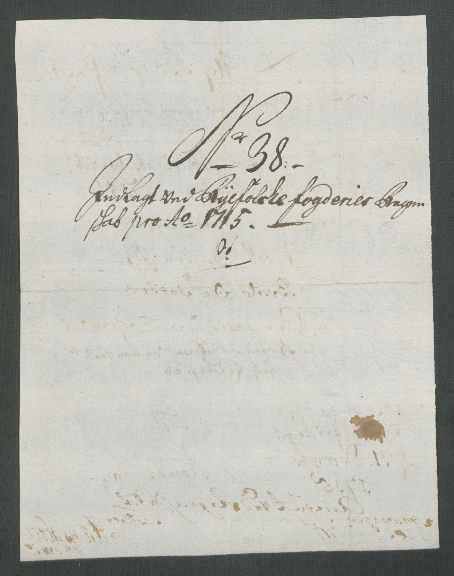 Rentekammeret inntil 1814, Reviderte regnskaper, Fogderegnskap, AV/RA-EA-4092/R47/L2868: Fogderegnskap Ryfylke, 1715, p. 277