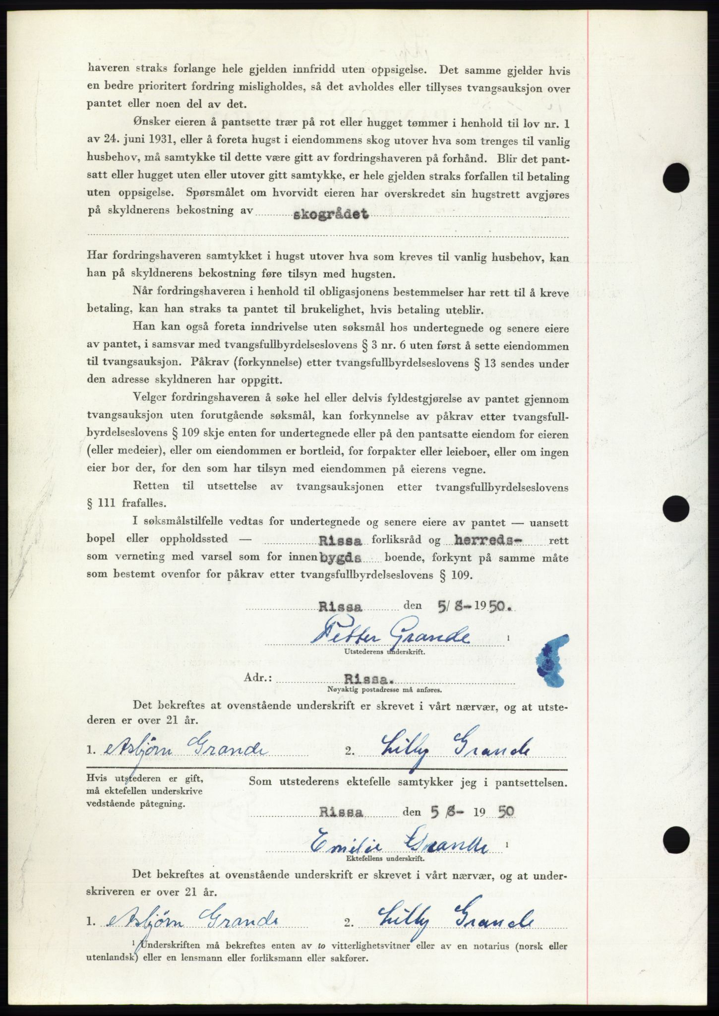Fosen sorenskriveri, AV/SAT-A-1107/1/2/2C: Mortgage book no. B, 1948-1950, Diary no: : 1385/1950