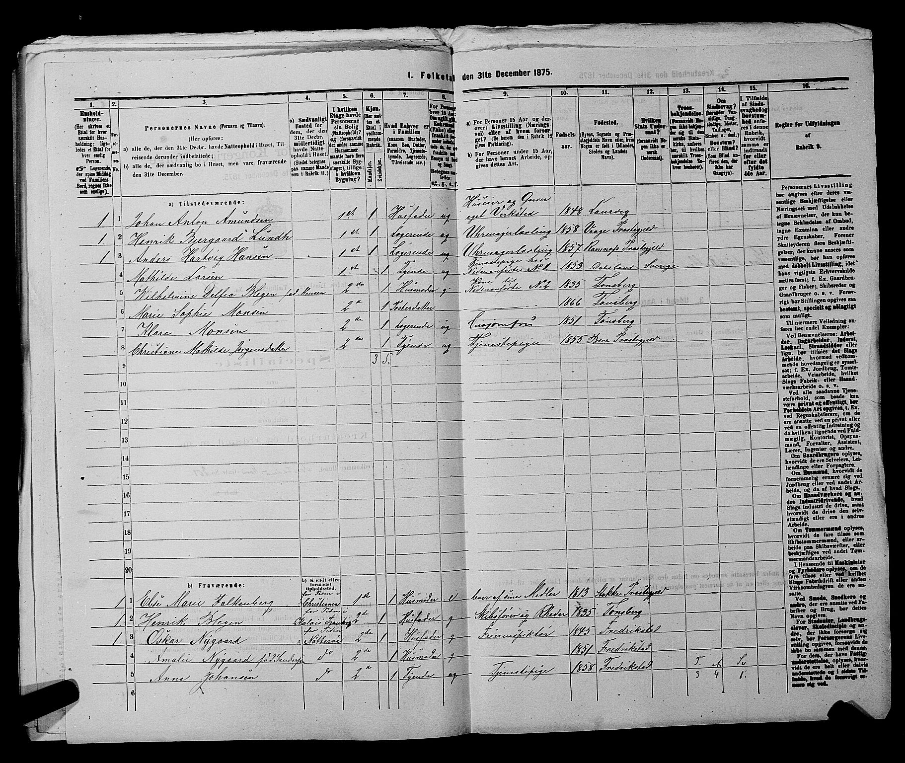 SAKO, 1875 census for 0705P Tønsberg, 1875, p. 771
